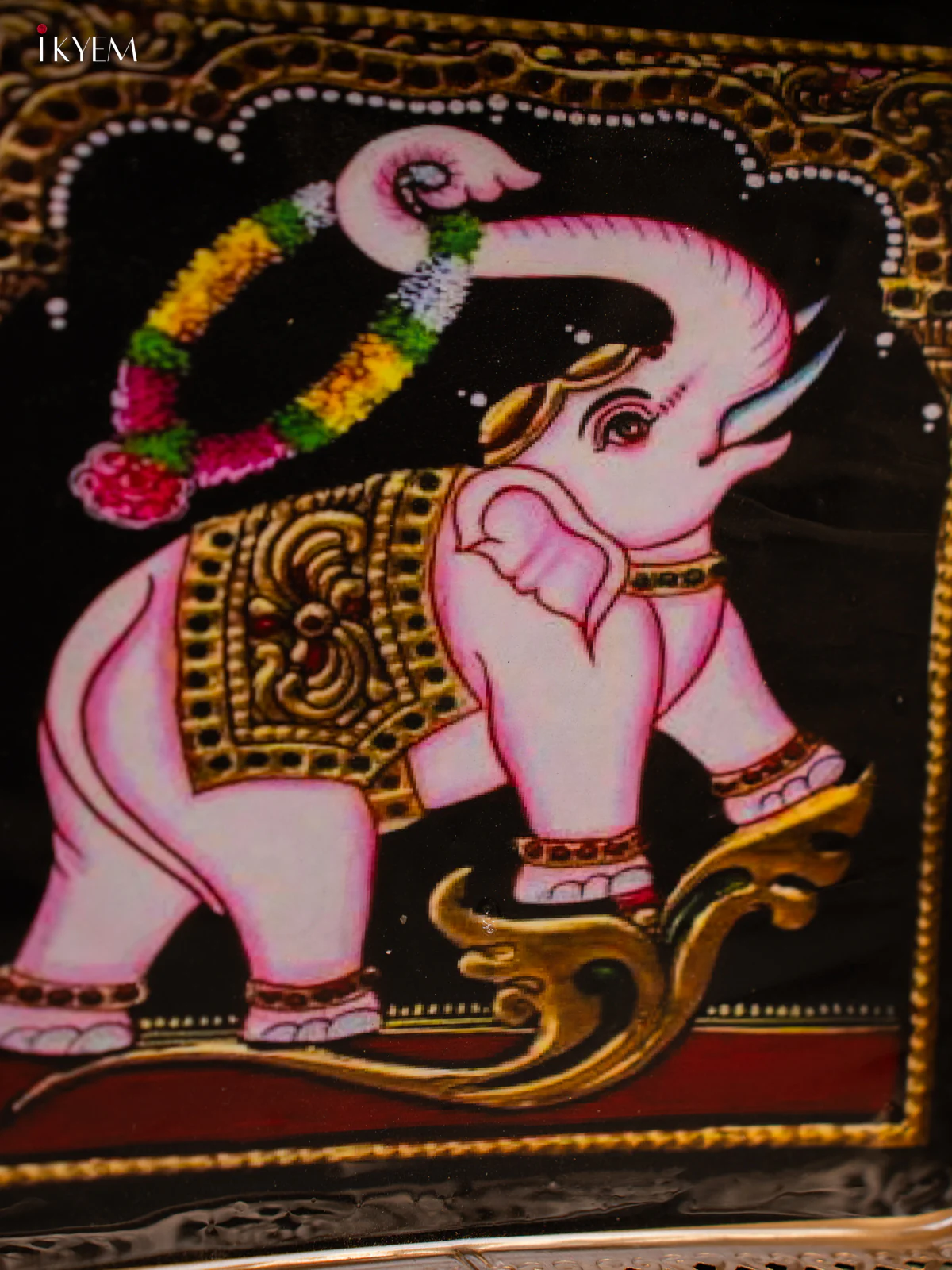 Majestic Elephant Printed Square Metal Tray - KF25129 - Image 3