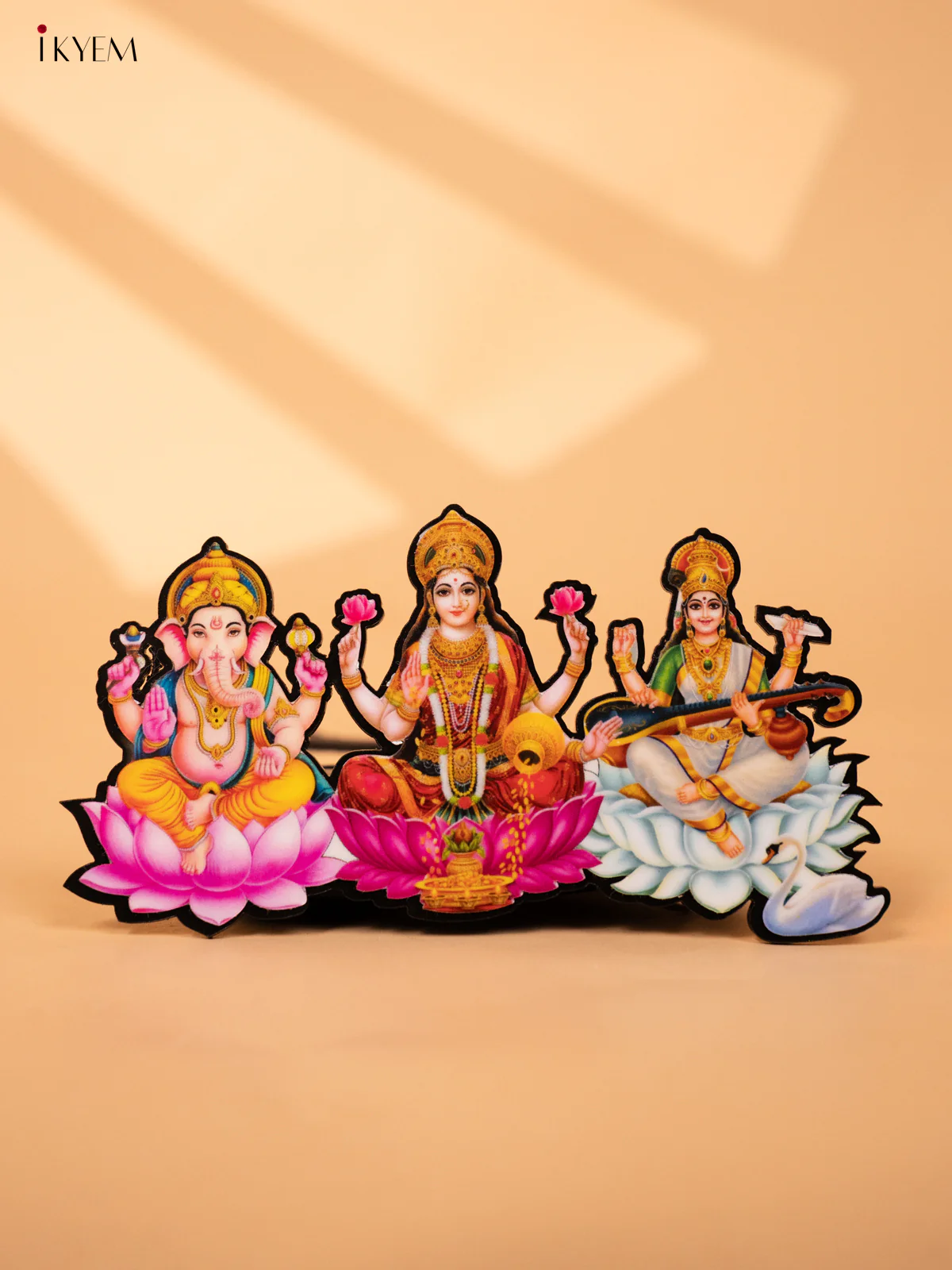 Ganesha, LAKSHMI & SARASWATHI Printed ACRYLIC FRIDGE MAGNETS - KC20142