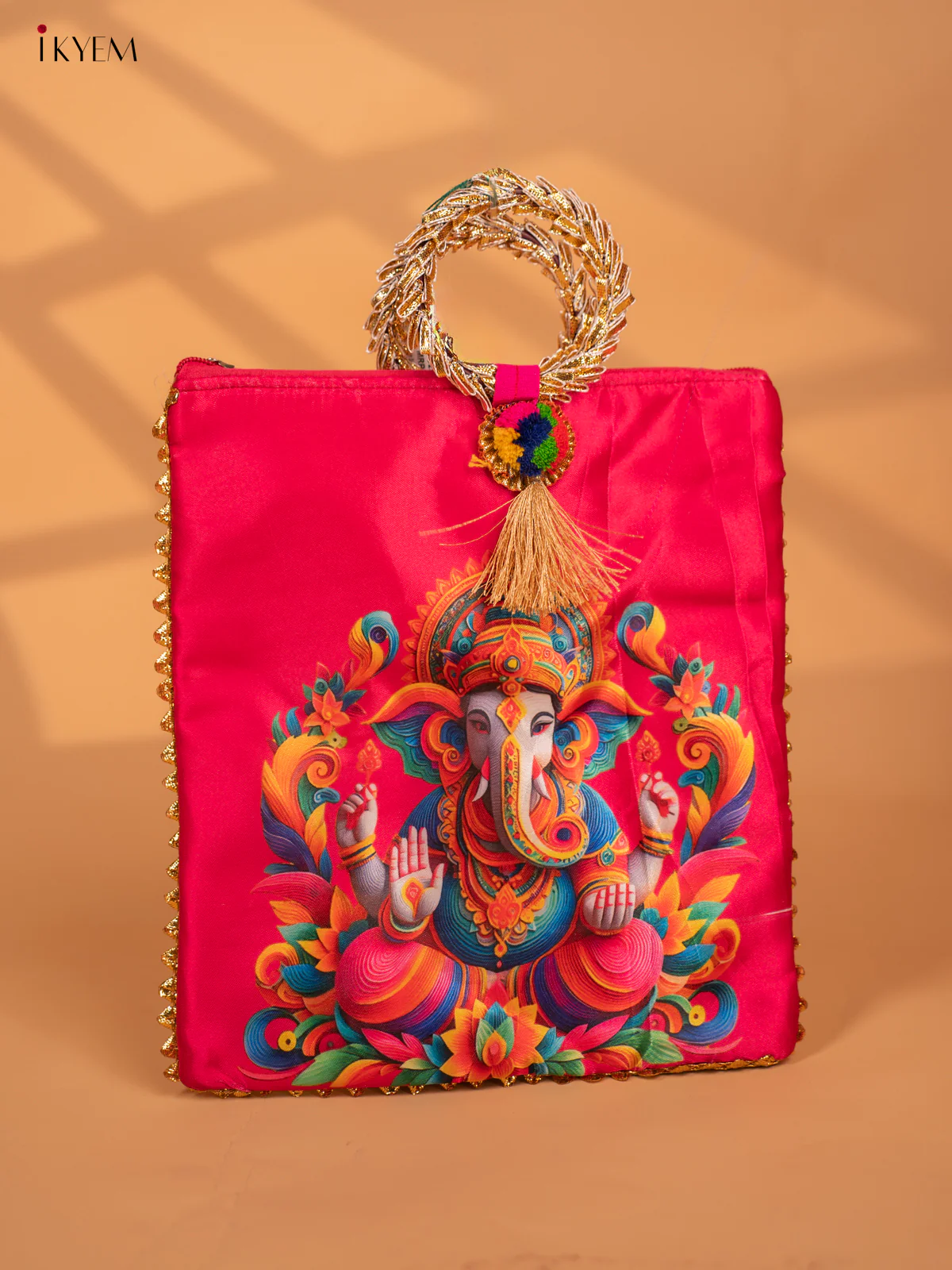 Ganesha Digital Printed Bags with Bangle handle - KC29121 - Image 8