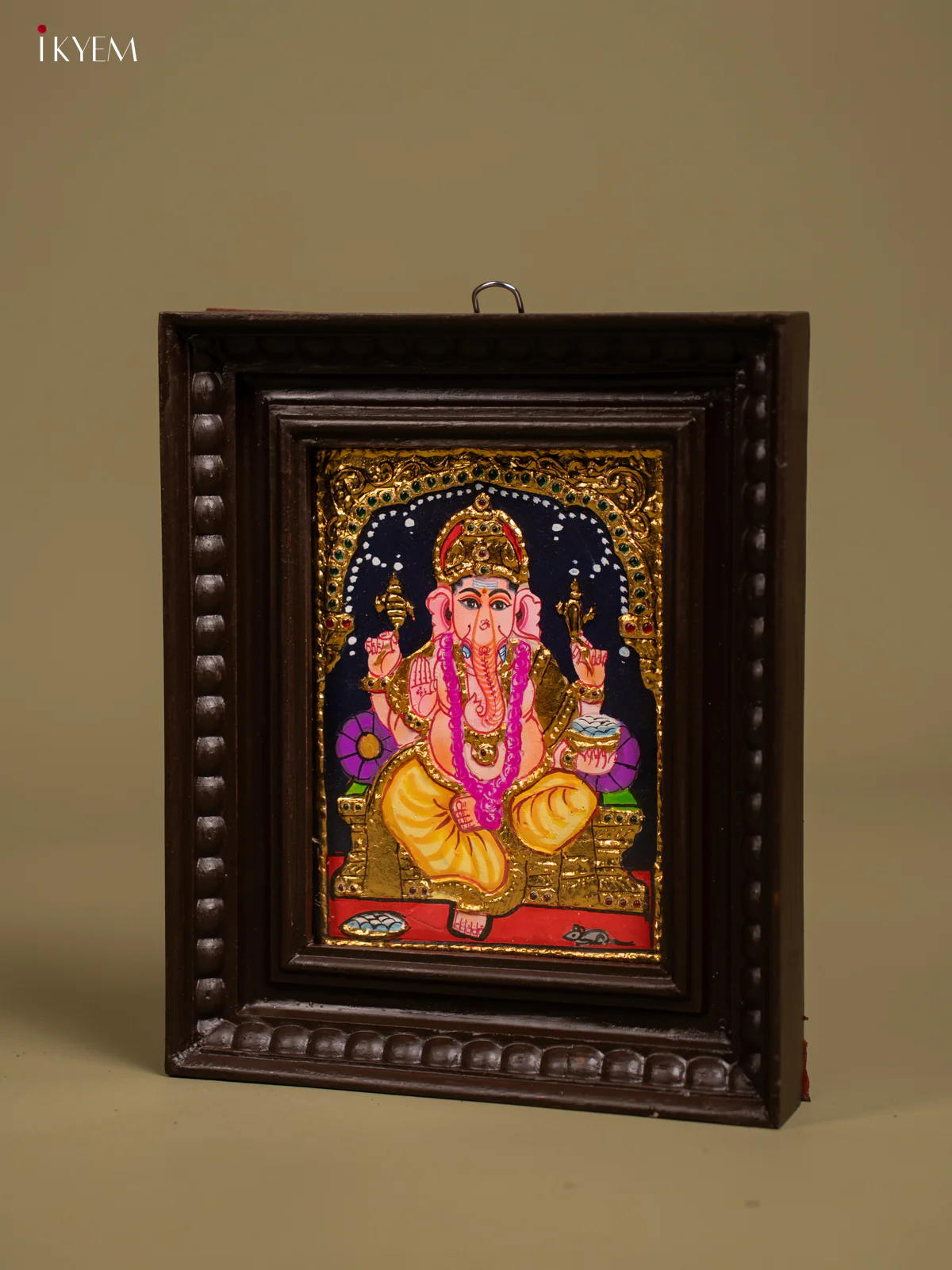 Authentic Tanjore Painting of Lord Ganesha - KF26145 - Image 3