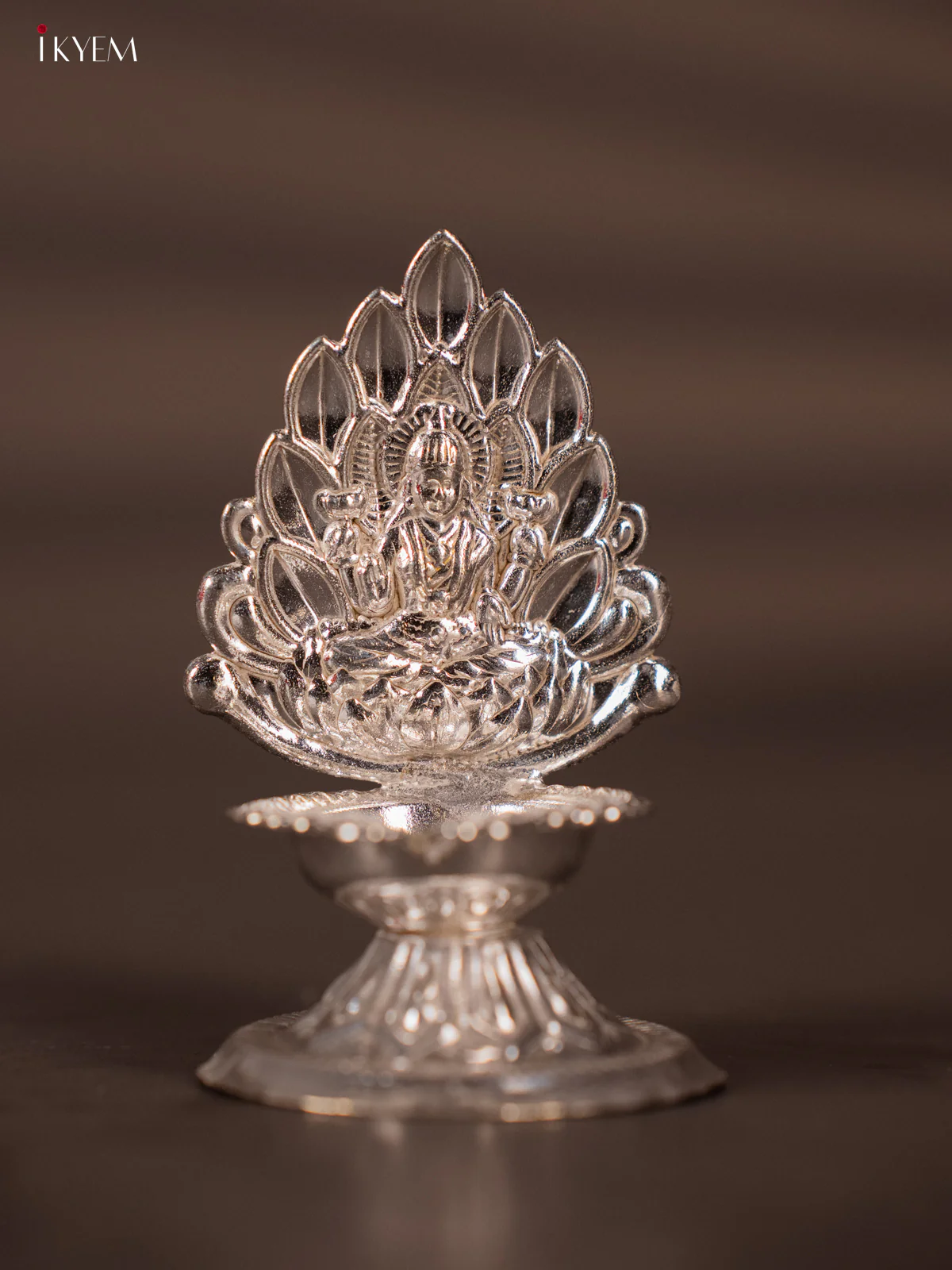 Beautiful German Silver Lakshmi Oil Lamp - KH06117