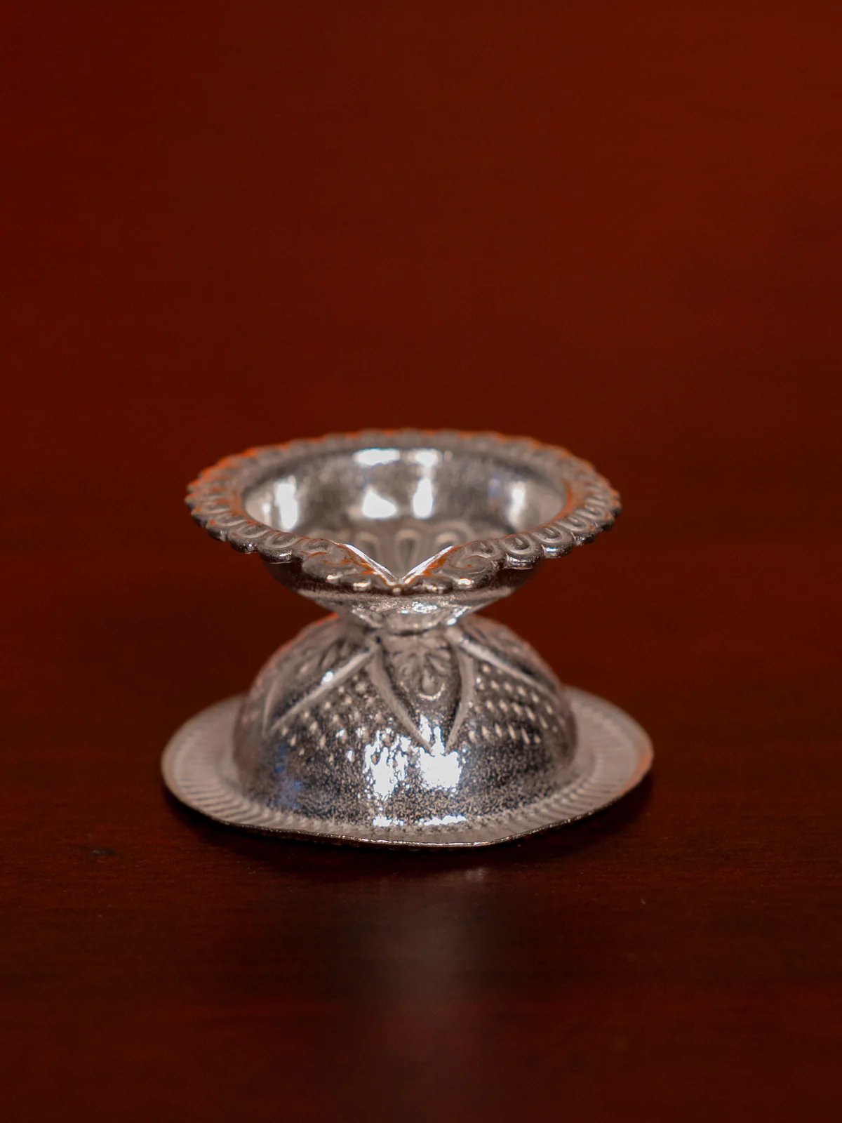 Cute German Silver Shiny Diya - KH06118 - Image 3