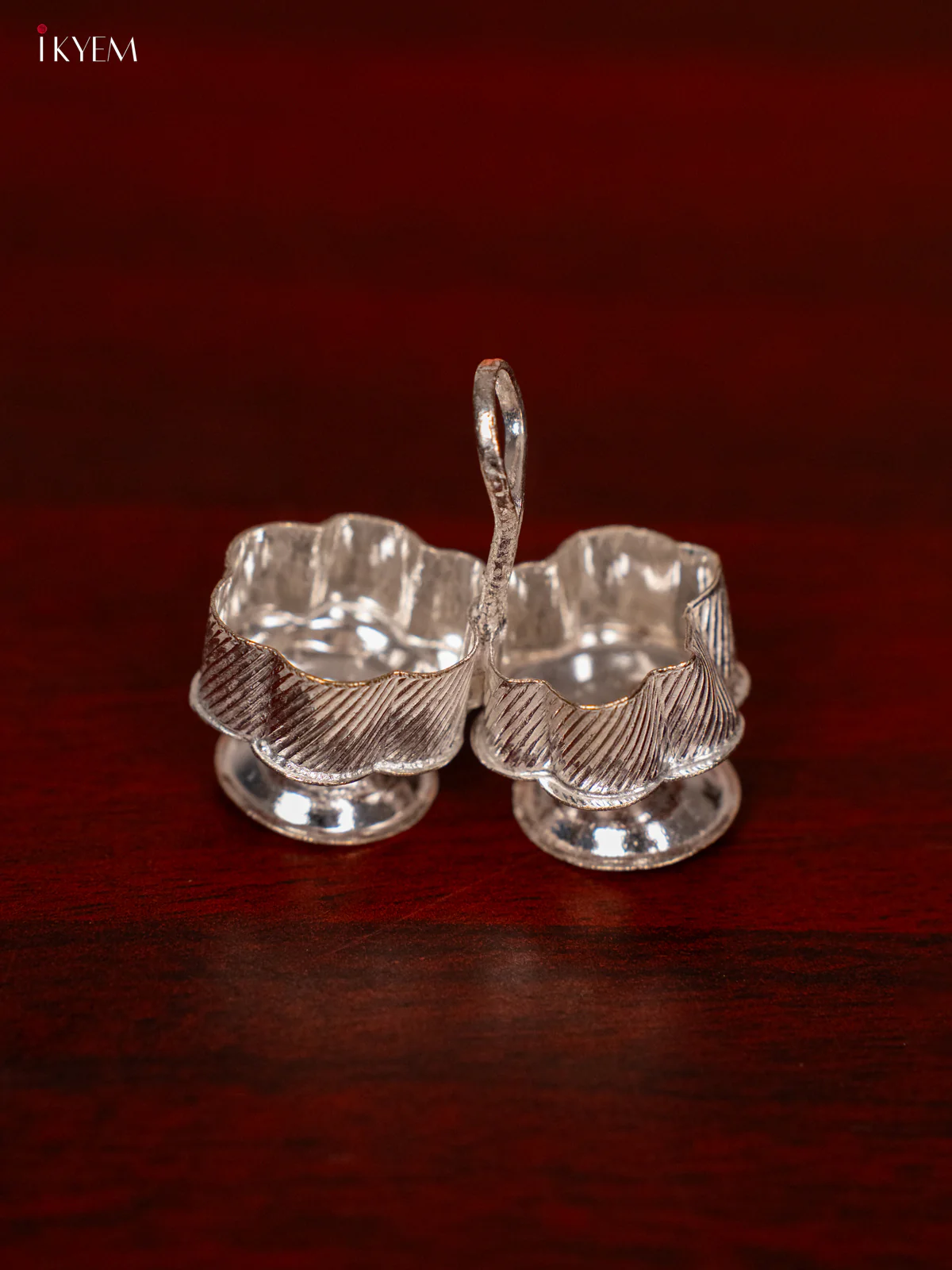 Grand German Silver Pooja Thali Set - 7 Inches - KG29117 - Image 7