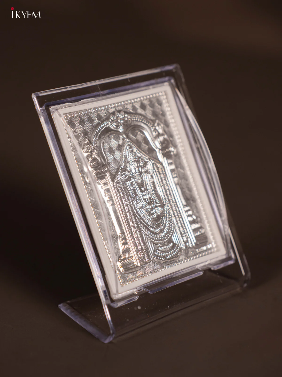 4-Inch Tirupathi Balaji Photo stand In German Silver - KF11196 - Image 2