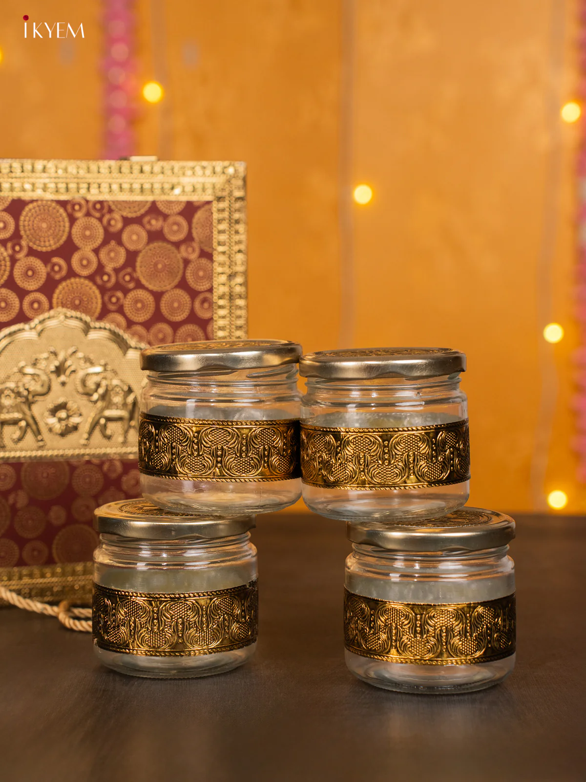 Premium Glass Jars Gift Set with Elephant Motifs - KI01218 - Image 5