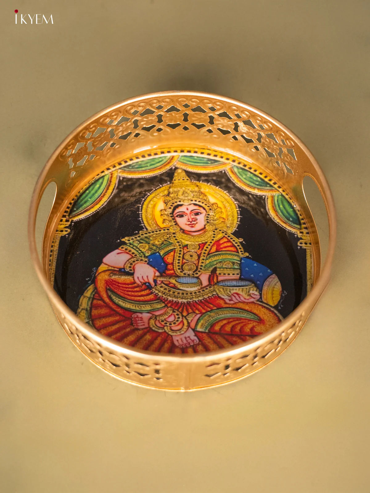 Divine Goddess Annapoorani Printed Metal Tray - KH05166 - Image 4