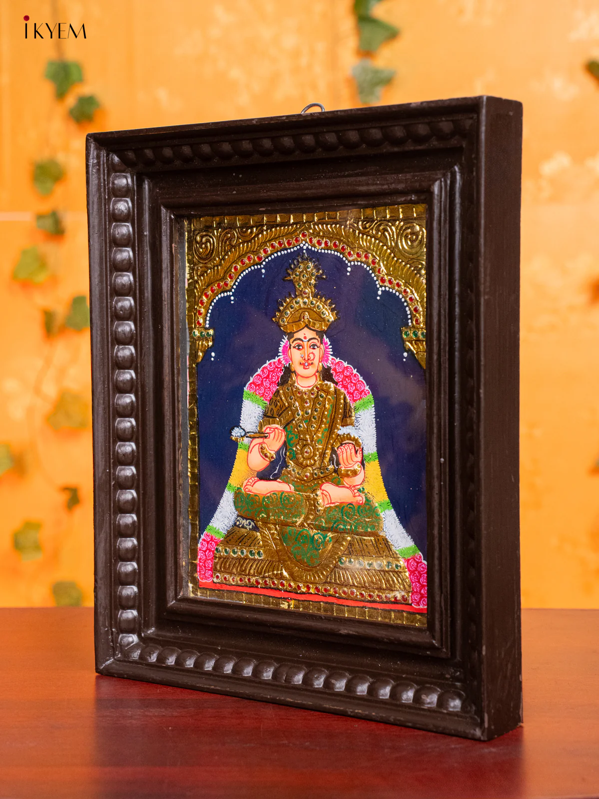 Goddess Annapoorani Thanjavur Painting - (13x11) Inch - KH26154 - Image 4