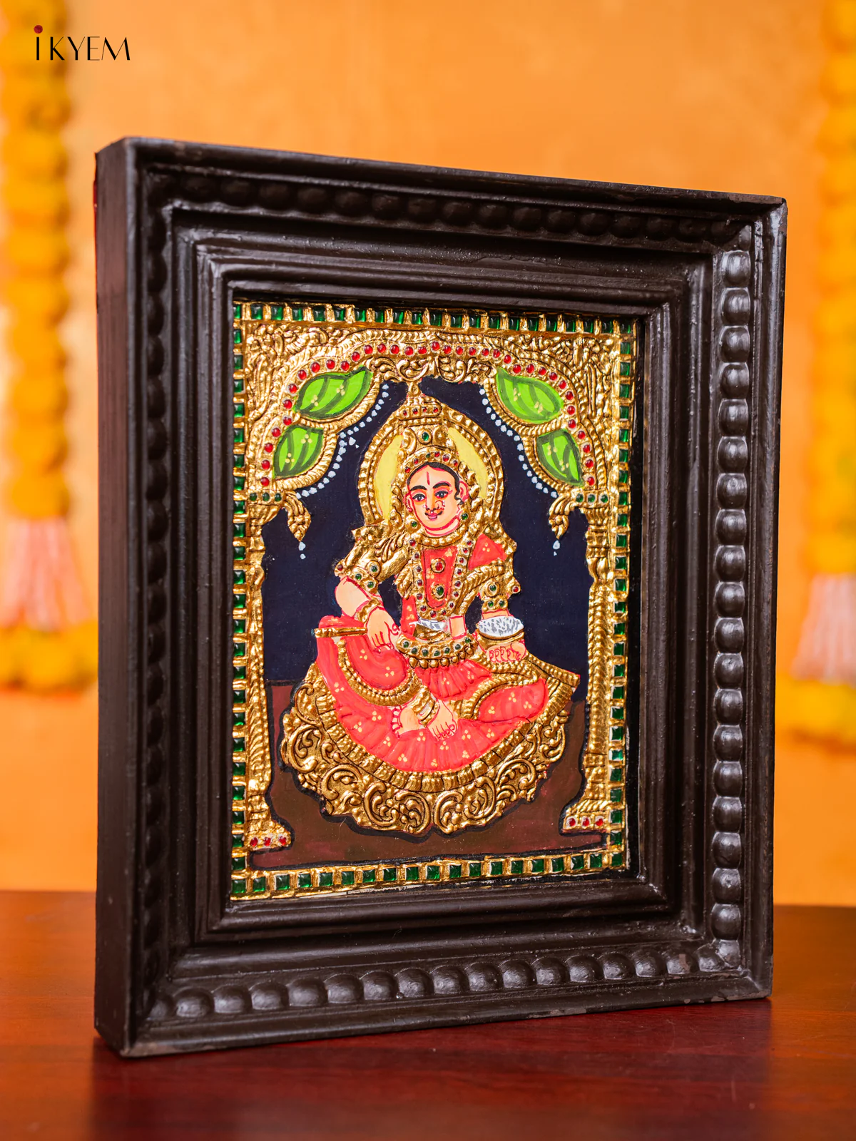 Stunning Goddess Annapoorani Tanjore painting (13*11 inches) - KJ03166 - Image 4
