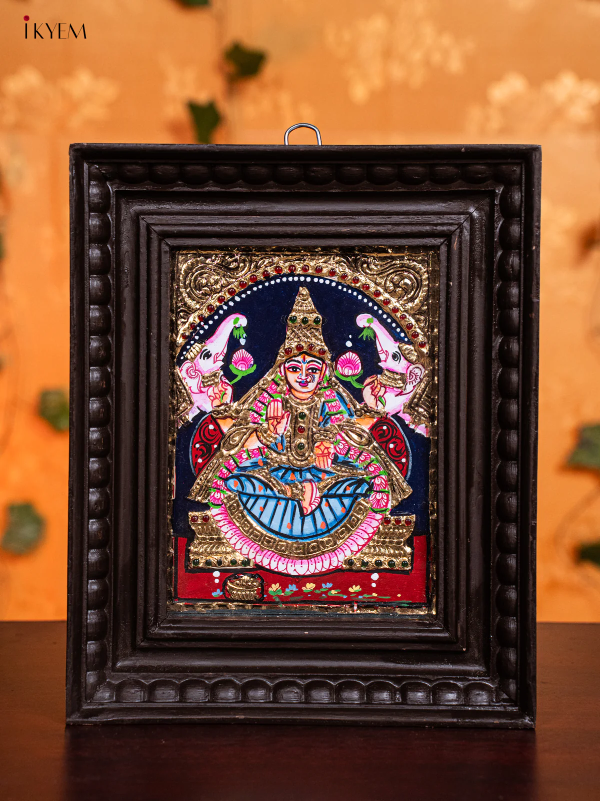 Goddess Gajalakshmi Tanjore Painting - (11x9) Inch - KH26129