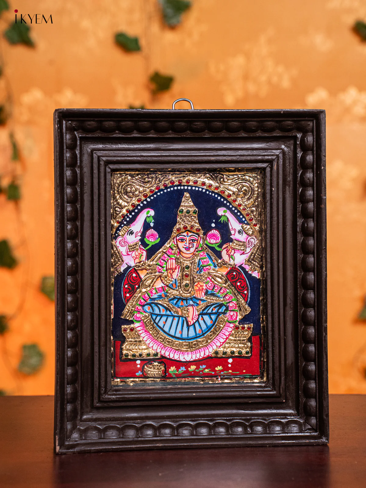 Goddess Gajalakshmi Tanjore Painting - (11x9) Inch - KH26129 - Image 2