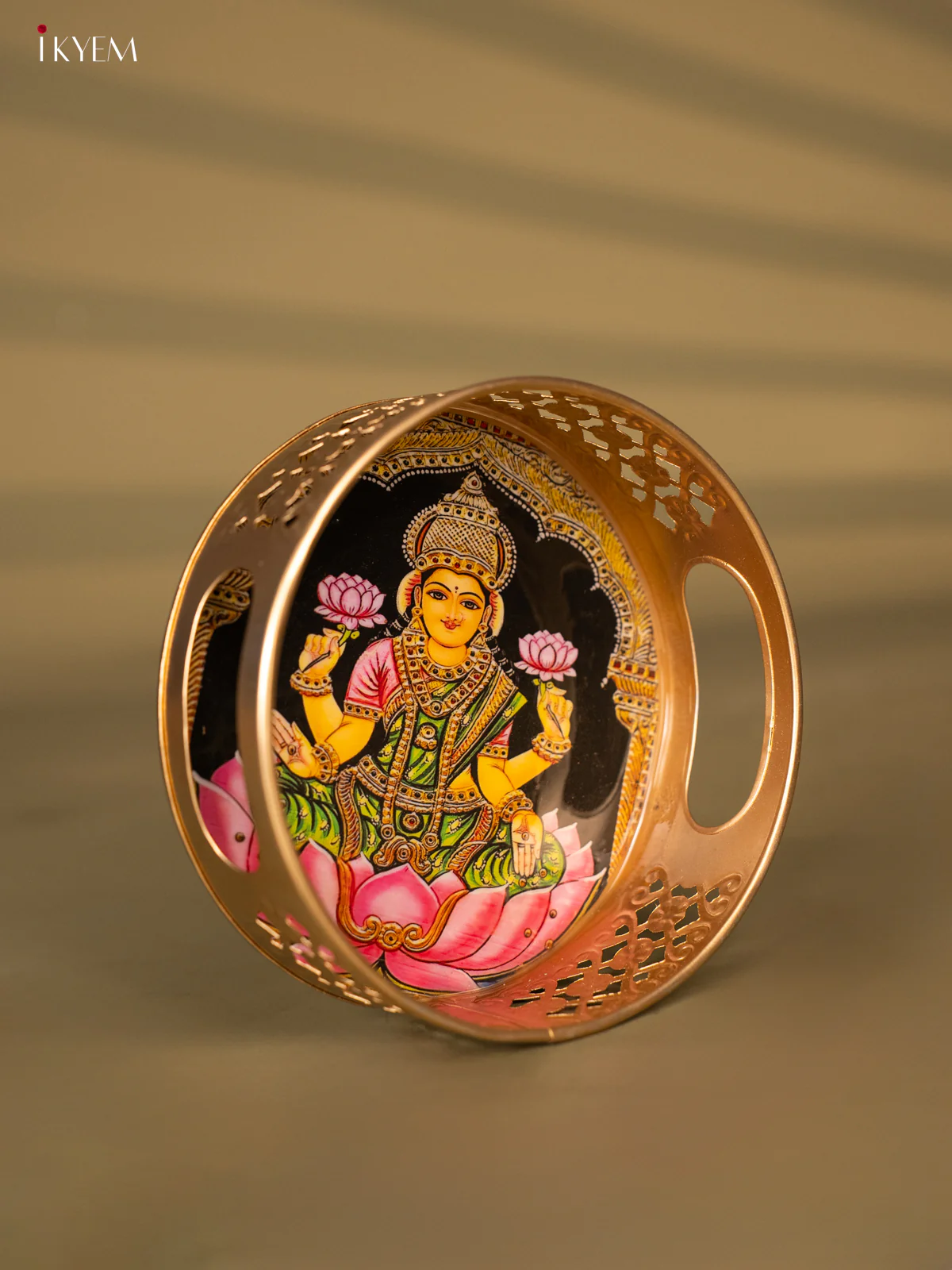 Elegant Goddess Lakshmi Printed Digital Metal Tray - KH05151 - Image 2