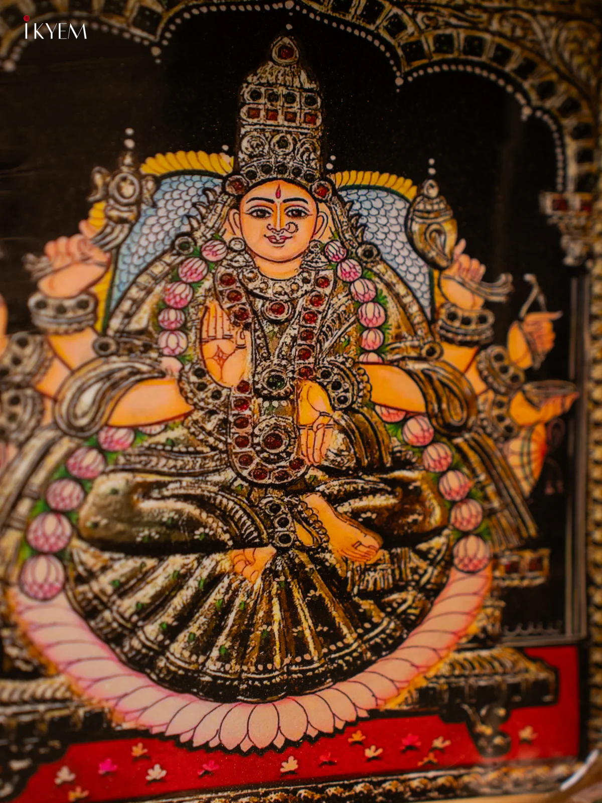 Divine Goddess Lakshmi Printed Square Metal Tray - KF24206 - Image 3