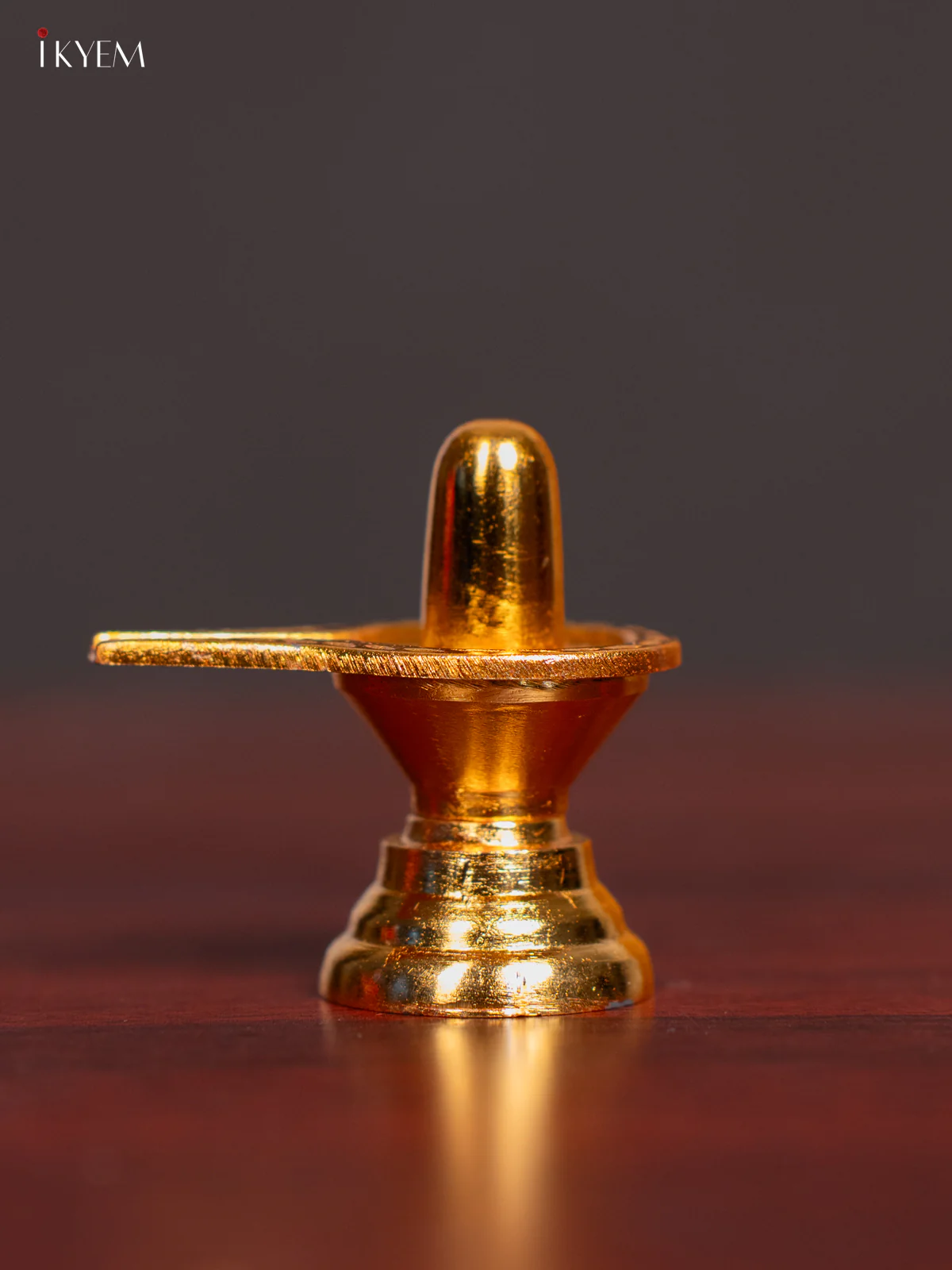 Spiritual Gold Plated Shiva Lingam Idol - KI17113