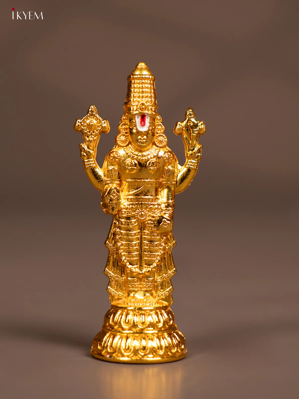 Exquisite Gold Plated Tirupati Balaji Idol - KE29121