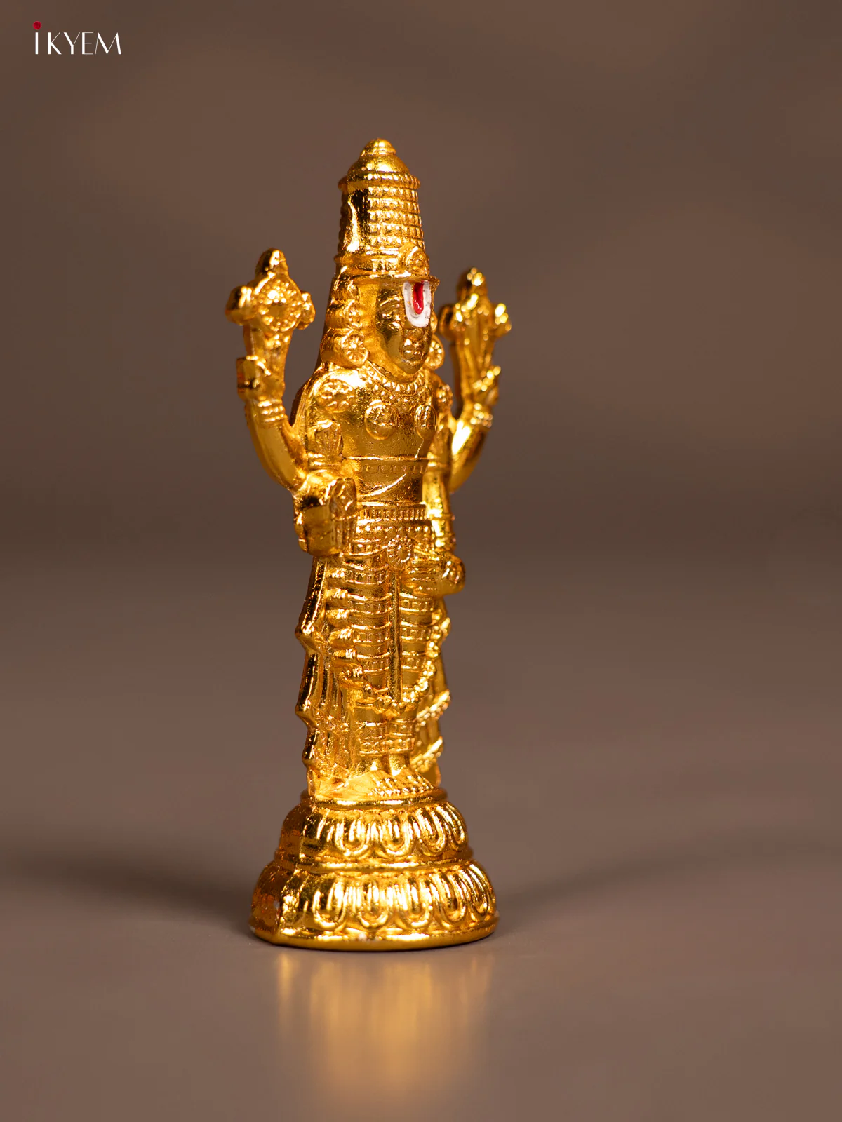 Exquisite Gold Plated Tirupati Balaji Idol - KE29121 - Image 2