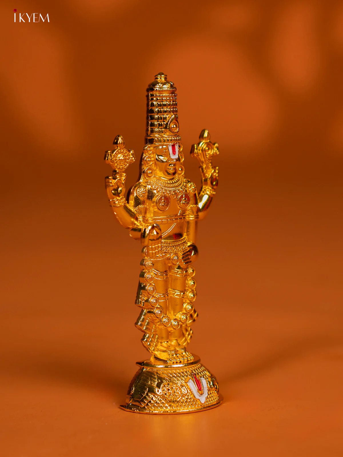 Exquisite Gold plated Tirupati Balaji Idol - KF28141 - Image 2