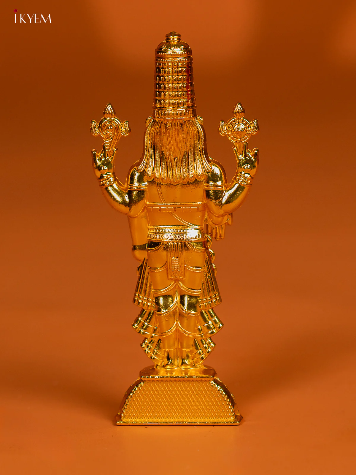 Exquisite Gold plated Tirupati Balaji Idol - KF28141 - Image 4