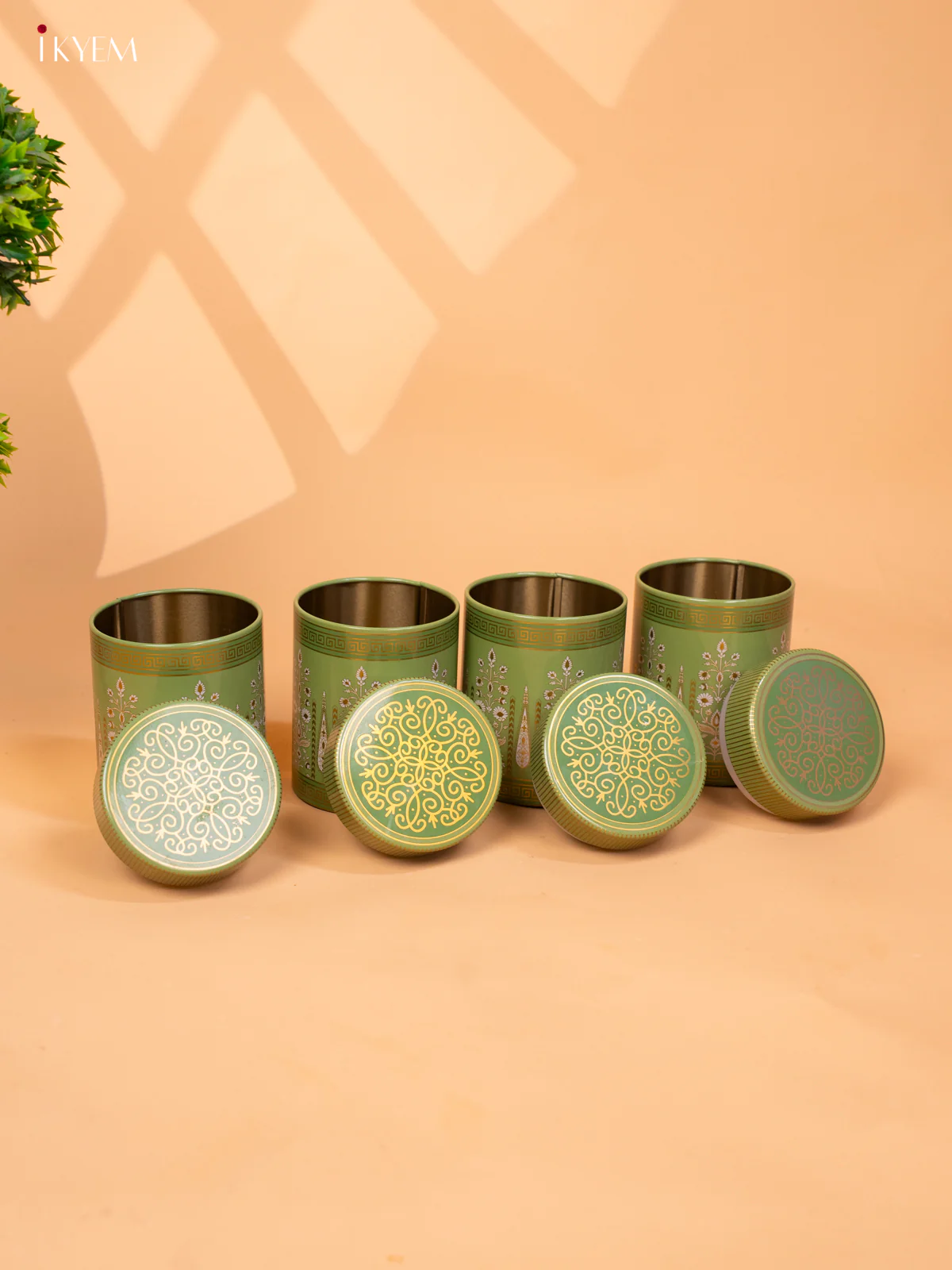 Green Digital Printed Dry Fruit Hamper Box with 4 Big Jars - KB27128 - Image 5