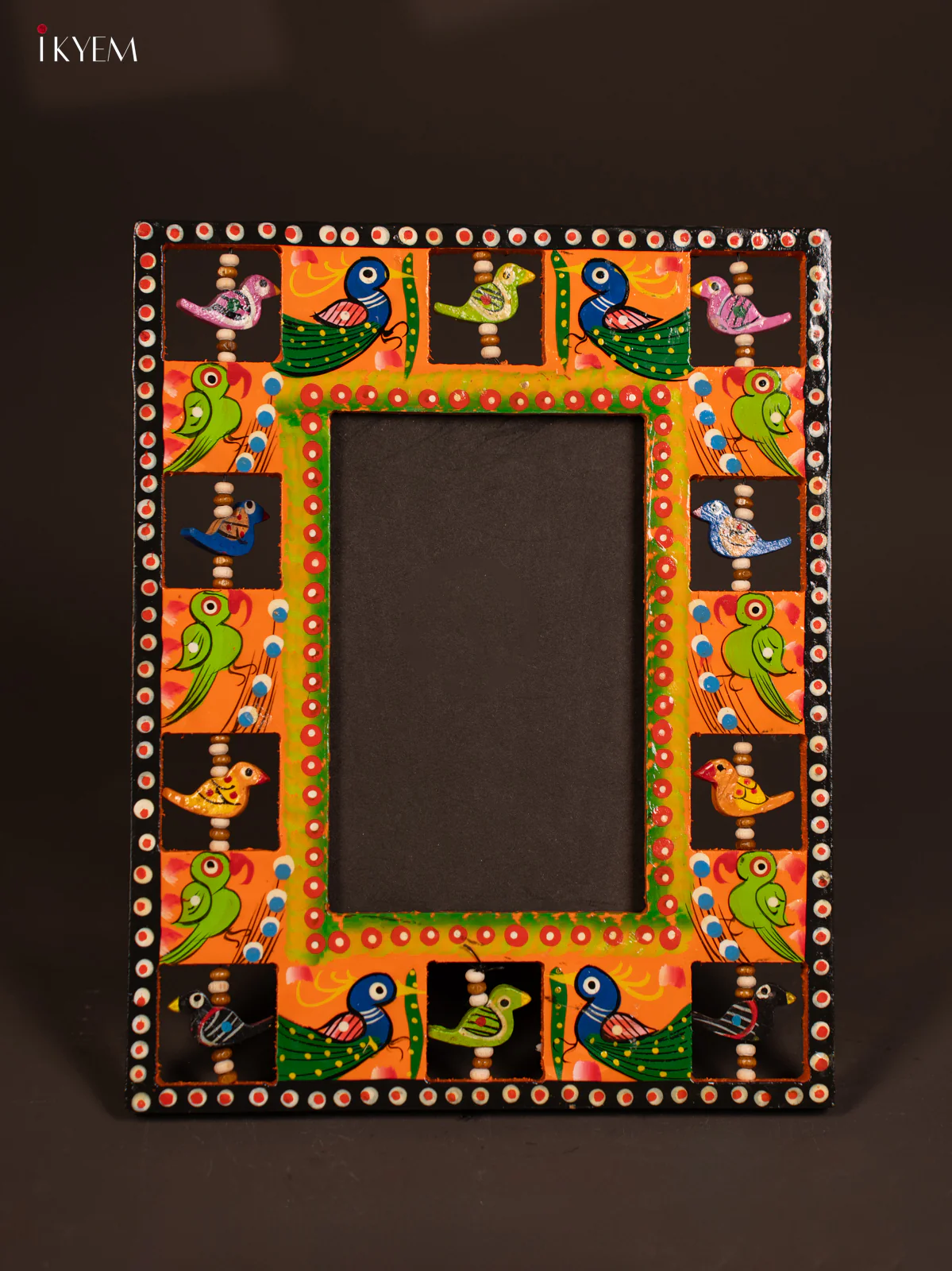 wooden photo frame With hand painted Birds - KF30125