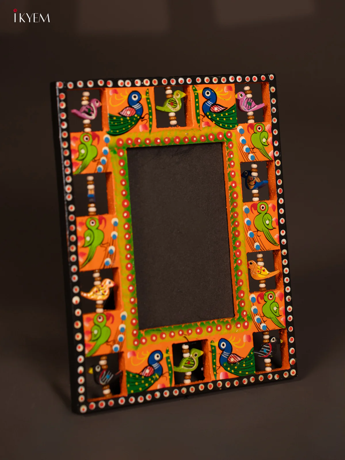 wooden photo frame With hand painted Birds - KF30125 - Image 3