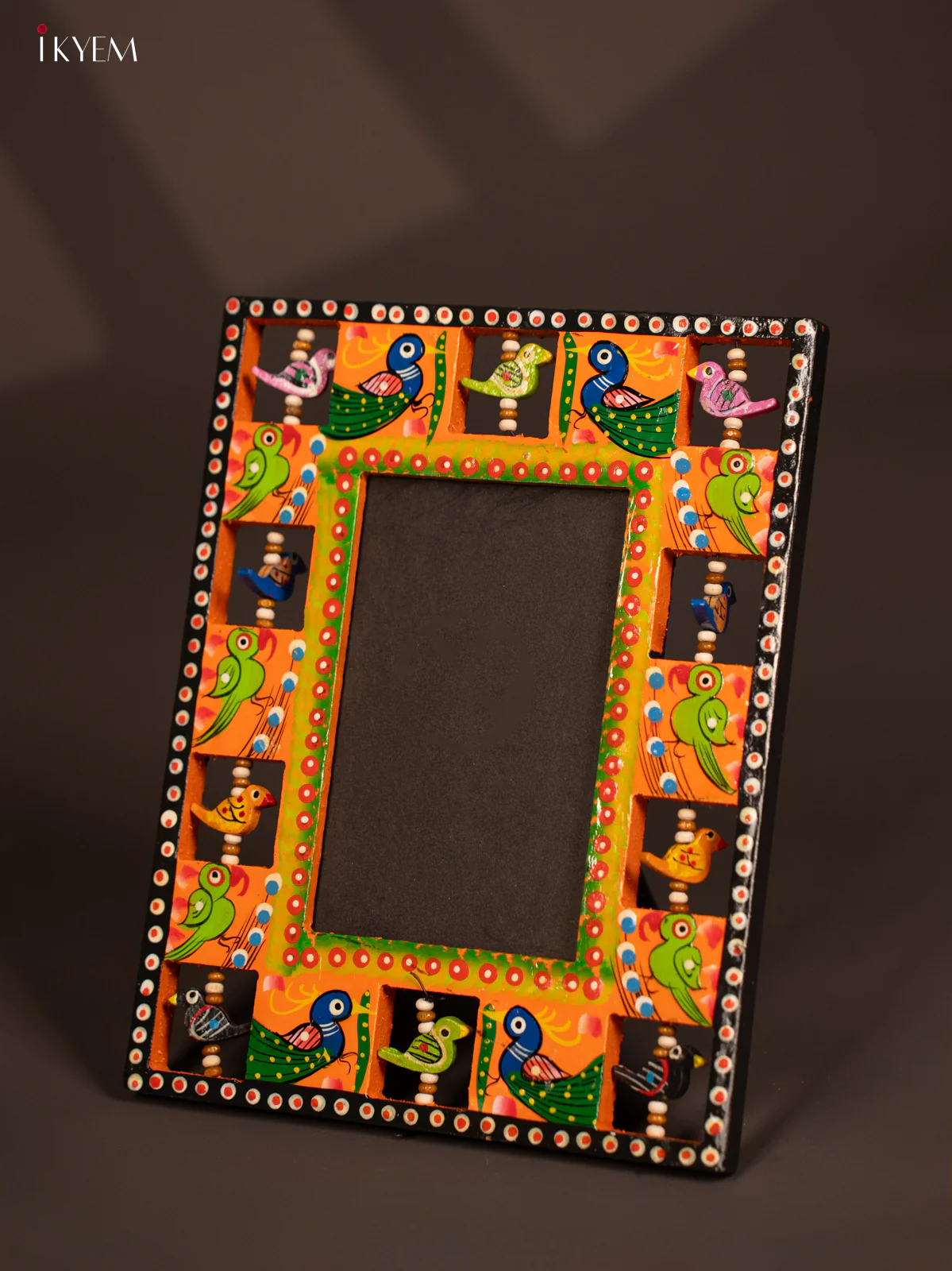 wooden photo frame With hand painted Birds - KF30125 - Image 4