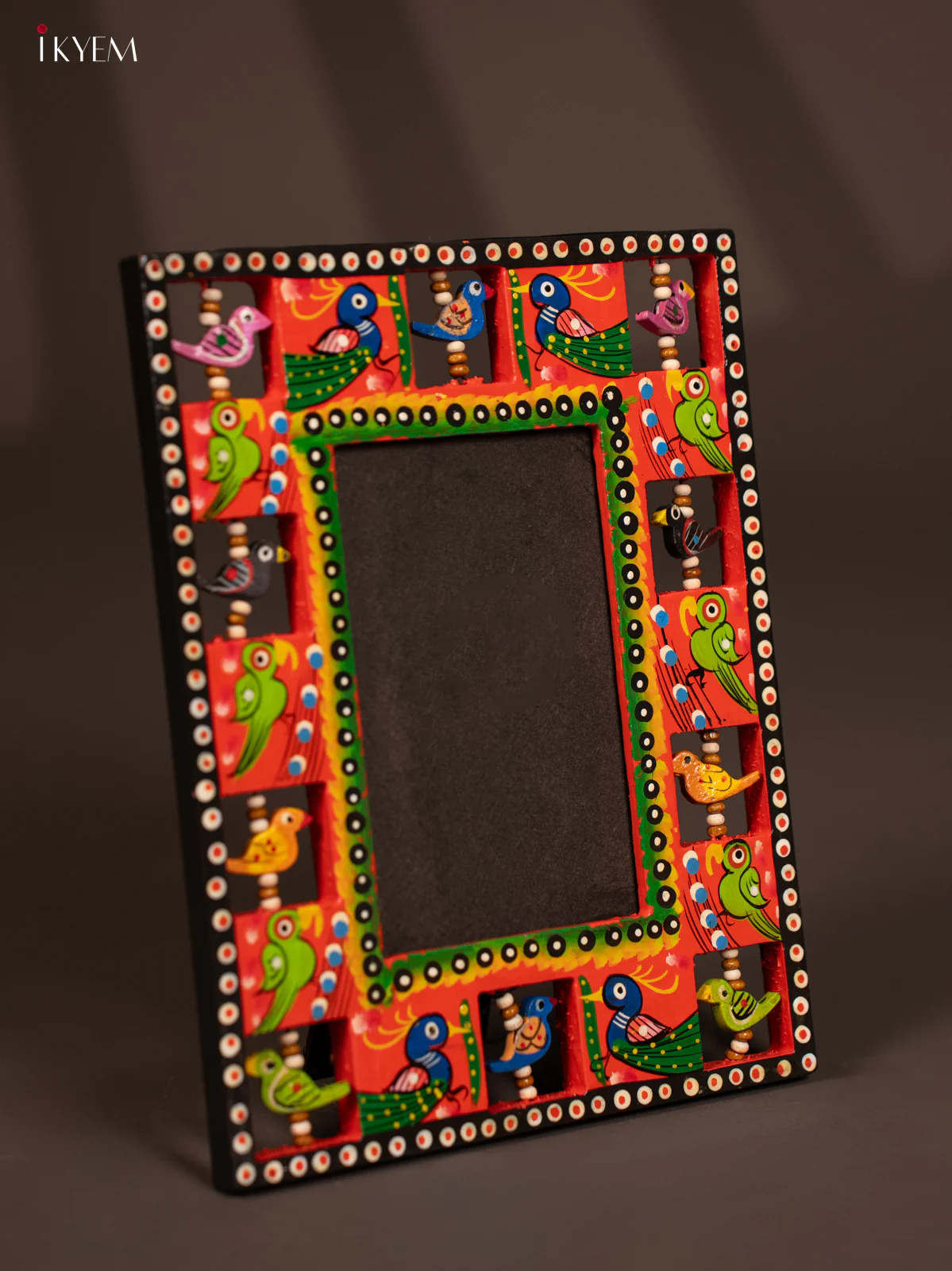 wooden photo frame With hand painted Birds - KF30127 - Image 3