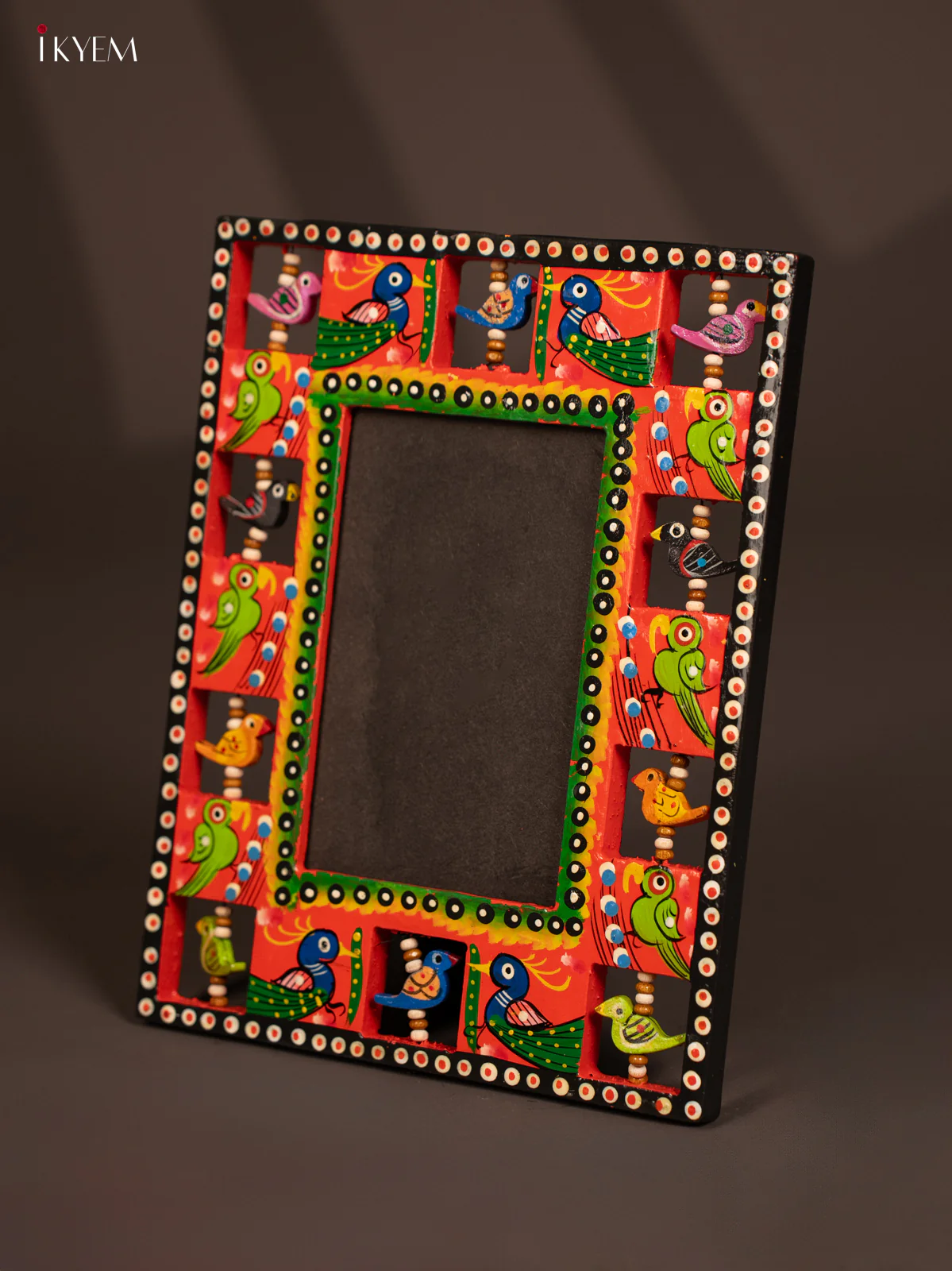 wooden photo frame With hand painted Birds - KF30127 - Image 4