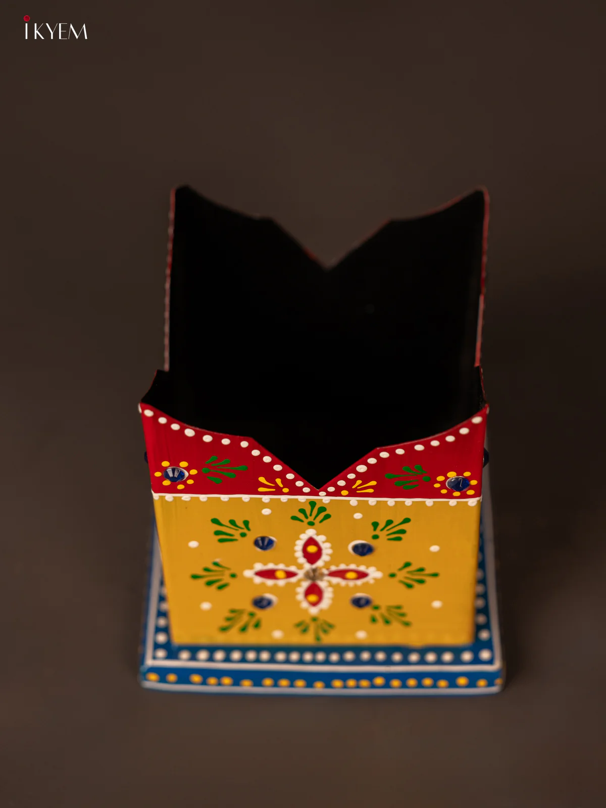 Hand-Painted Metal Tulsi Maadam - 4 Inches - KH02135 - Image 3