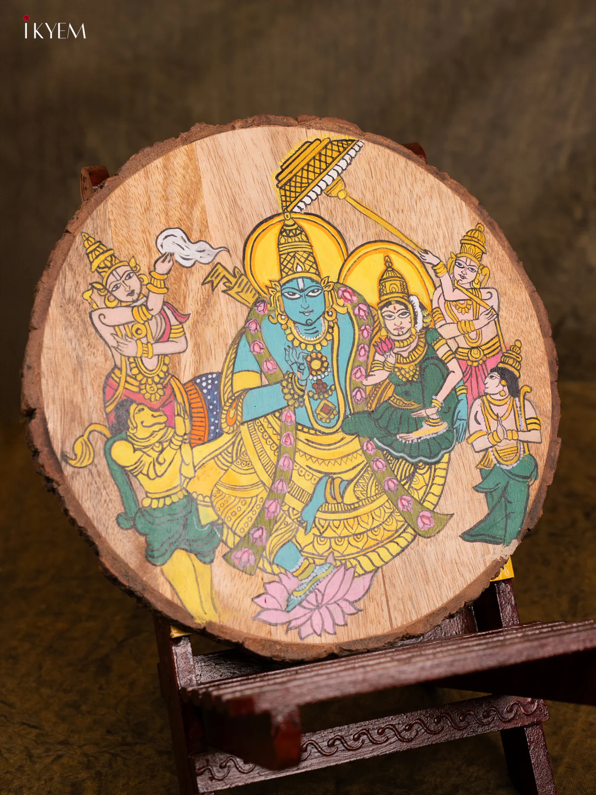 Pattachitra Art Painting - Ramar Pattabhiraman(10x10) - KA04112 - Image 3