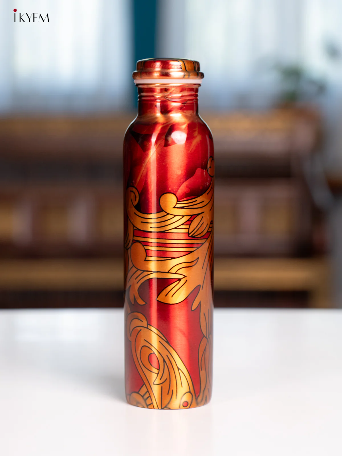 Digital Printed copper bottle 11 Inch - 1 litre - KA07119 - Image 8