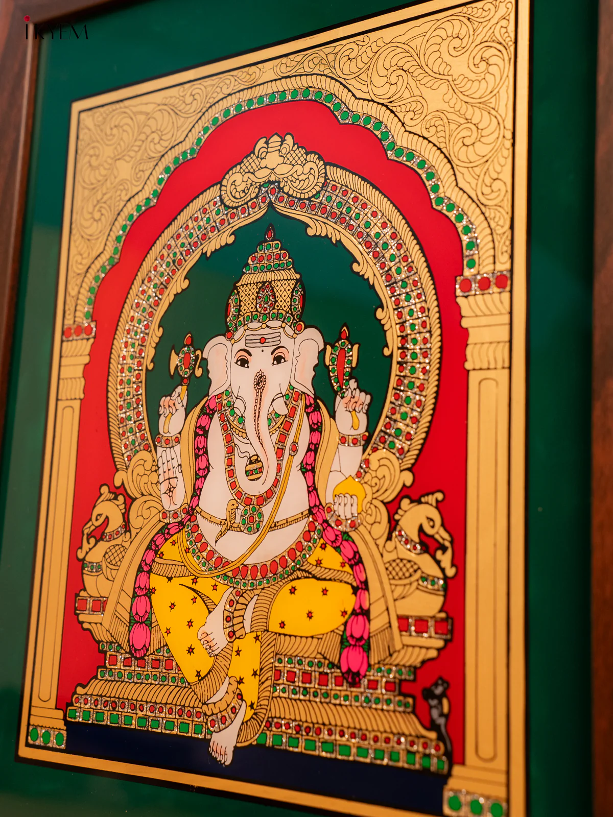 Reverse Glass Painted Photo Frame (17x14) - Ganesha - KA07126 - Image 6