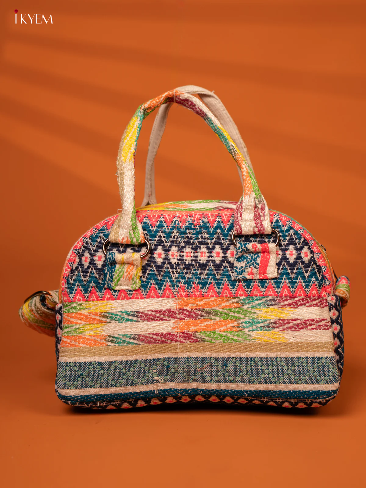 Printed Crushed Jute Sling Bag - Cream - KA18130 - Image 3