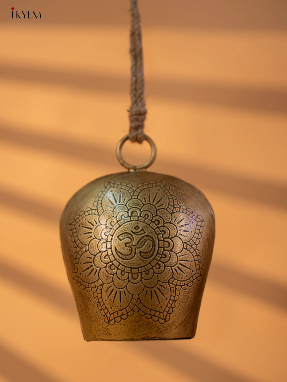Om Engraving Metal Cow Bell - 6 Inch - KA21115