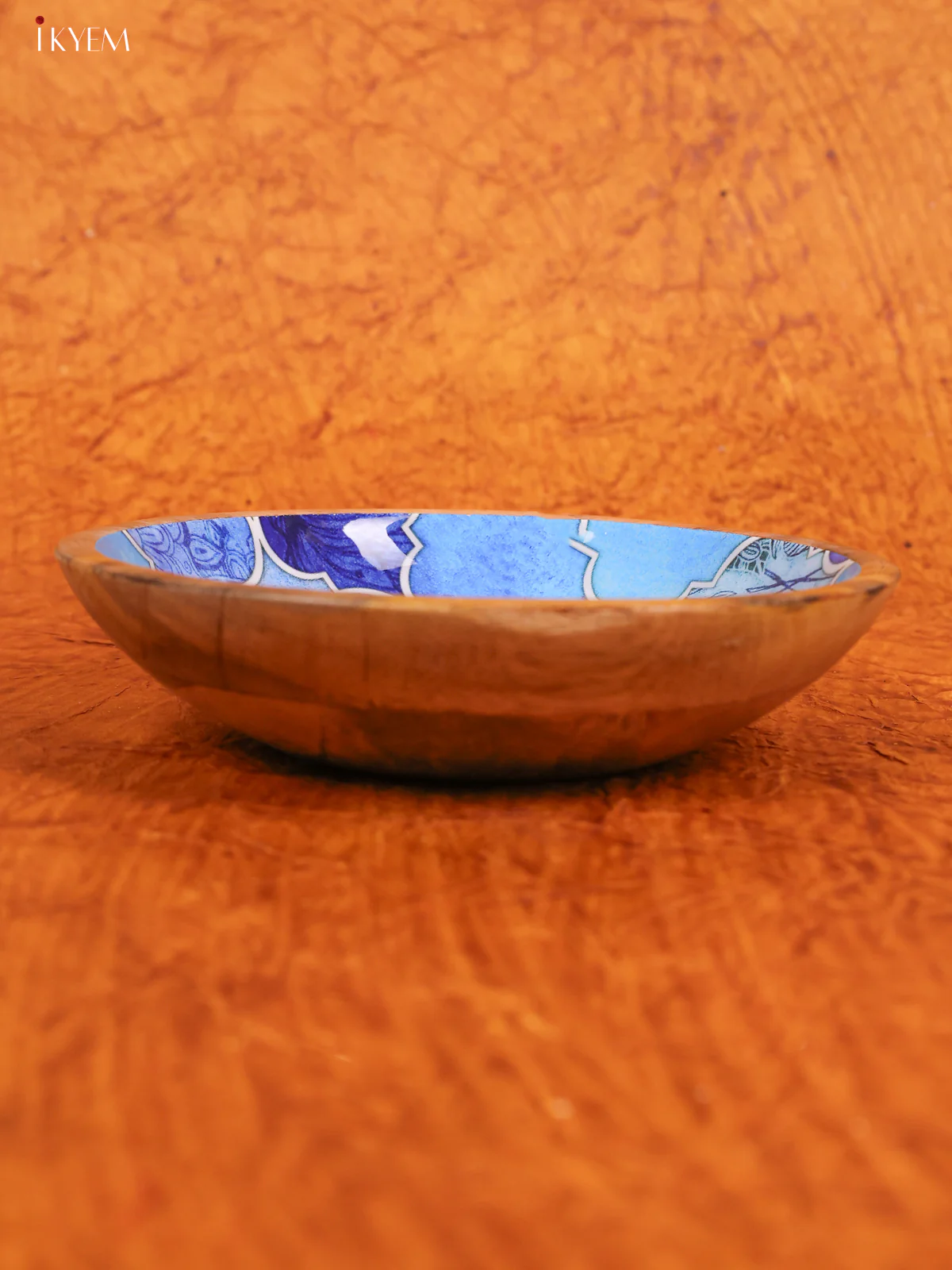 Wooden crockery Mango Bowl Small Fork With Spoon Set - Light Blue - KA22114 - Image 4