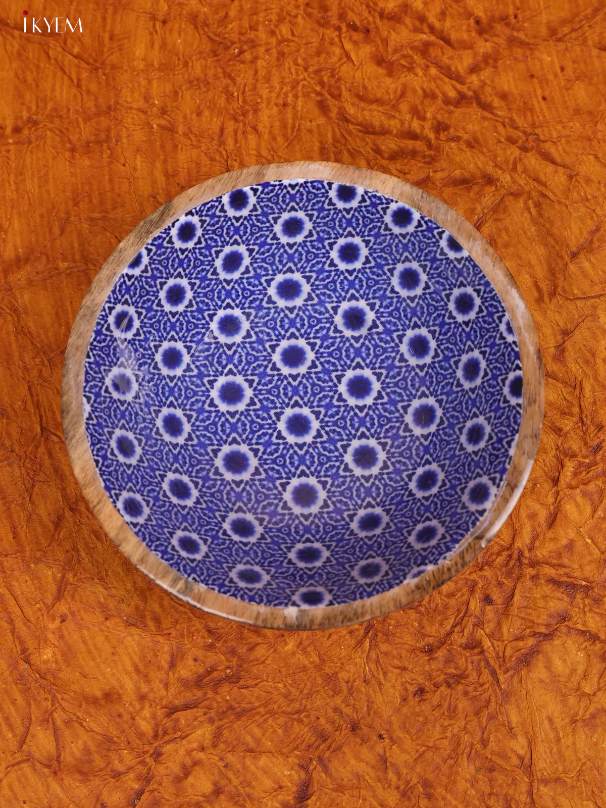 Wooden crockery Bowl Medium - Blue - KA22118 - Image 2
