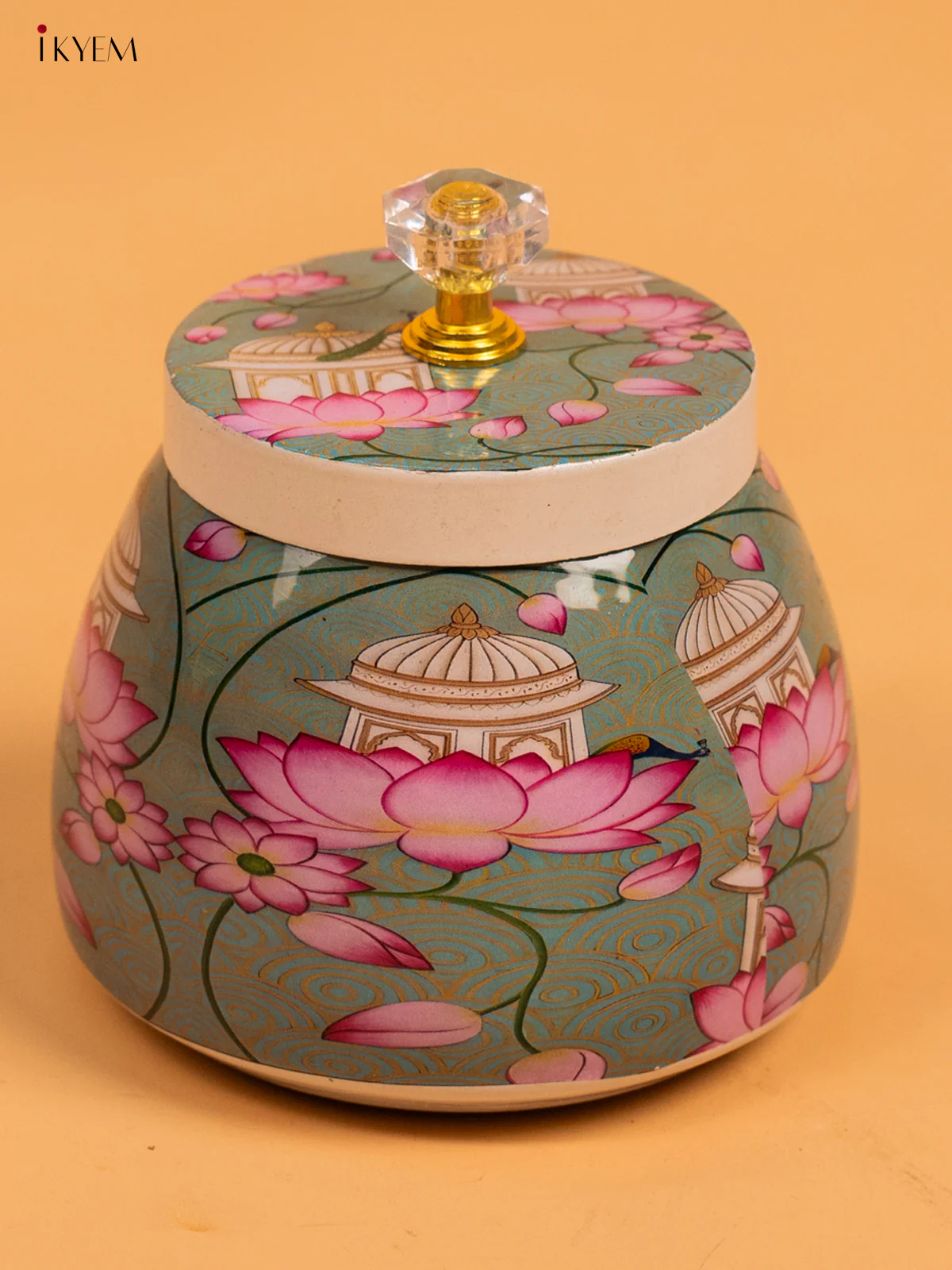 Metal Nut Jars - Lotus - KA30133 - Image 2