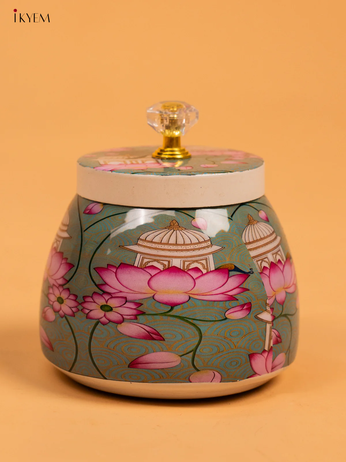 Metal Nut Jars - Lotus - KA30133 - Image 3