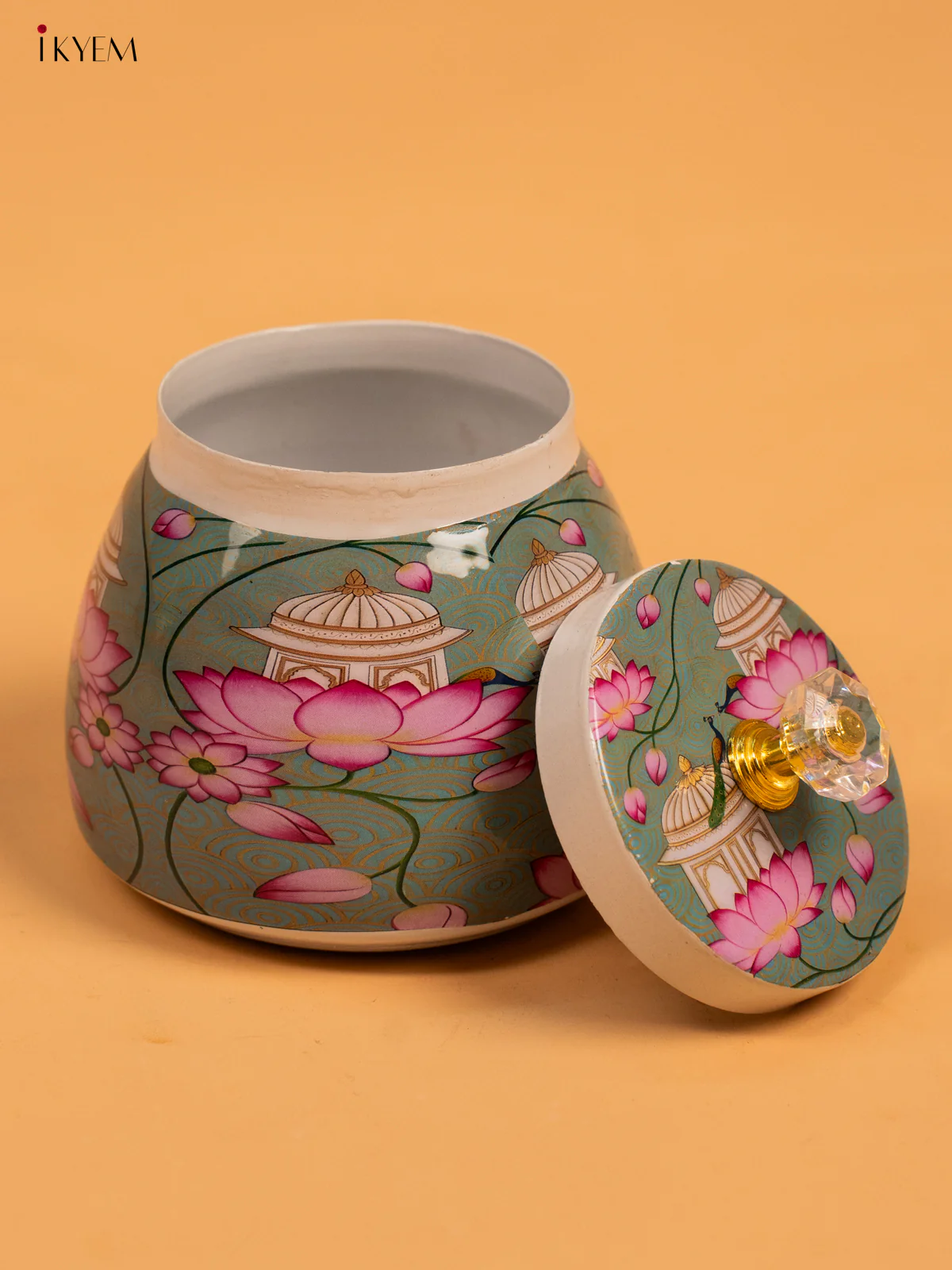 Metal Nut Jars - Lotus - KA30133 - Image 4