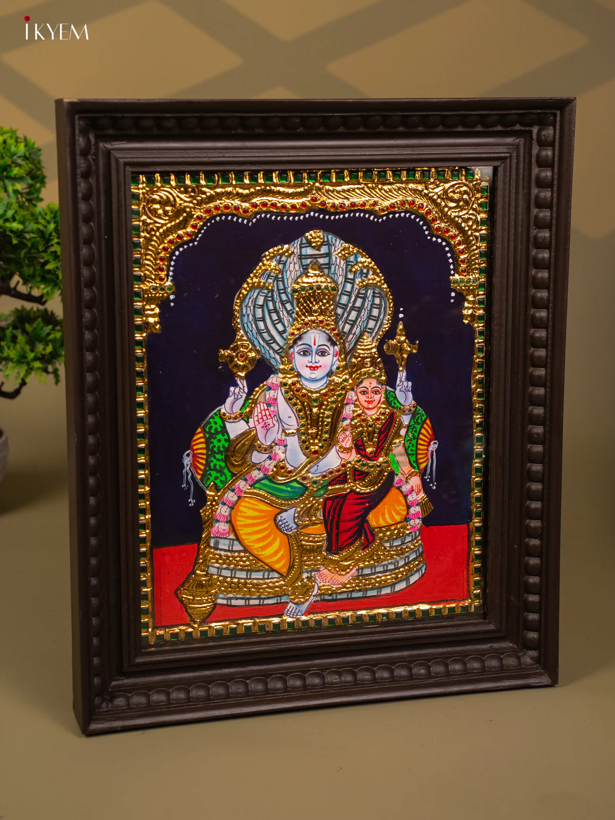 Lakshmi Vishnu - Tanjore Painting (18x15) - KB01117 - Image 2