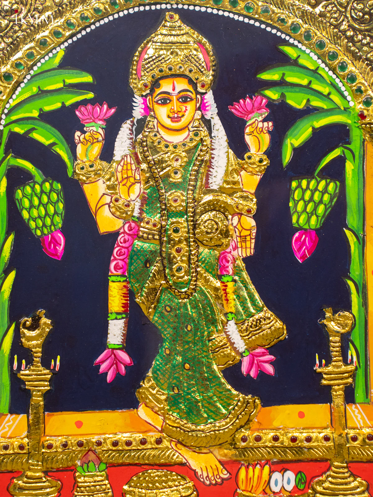 Lakshmi - Tanjore Painting (15x13) - KB01123 - Image 3