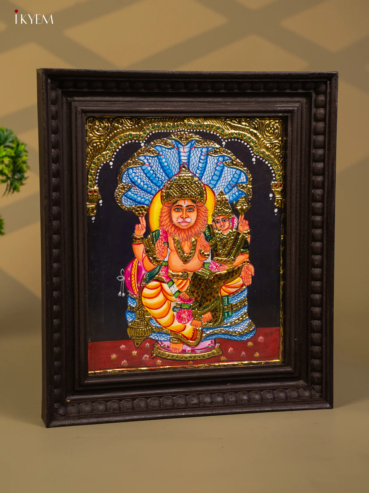 Lakshmi Narasimha - Tanjore Painting (15x13) - KB01126 - Image 5