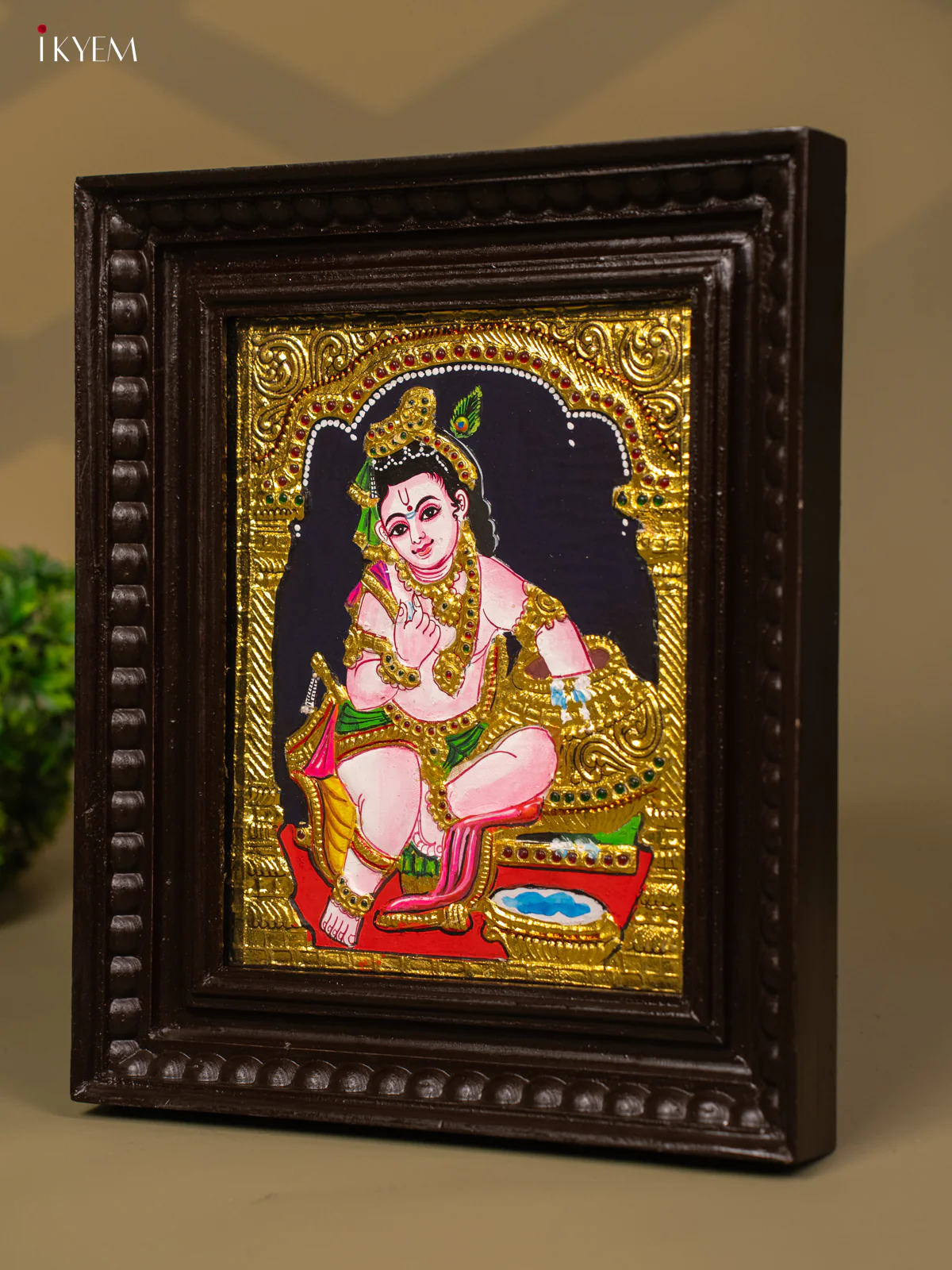 Krishna - Tanjore Painting (13x11) - KB01133 - Image 4