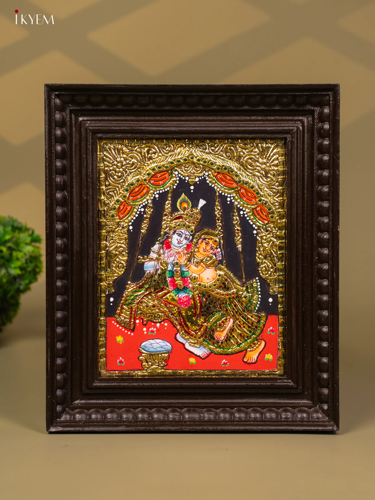 Radha Krishna - Tanjore Painting (13x11) - KB01137