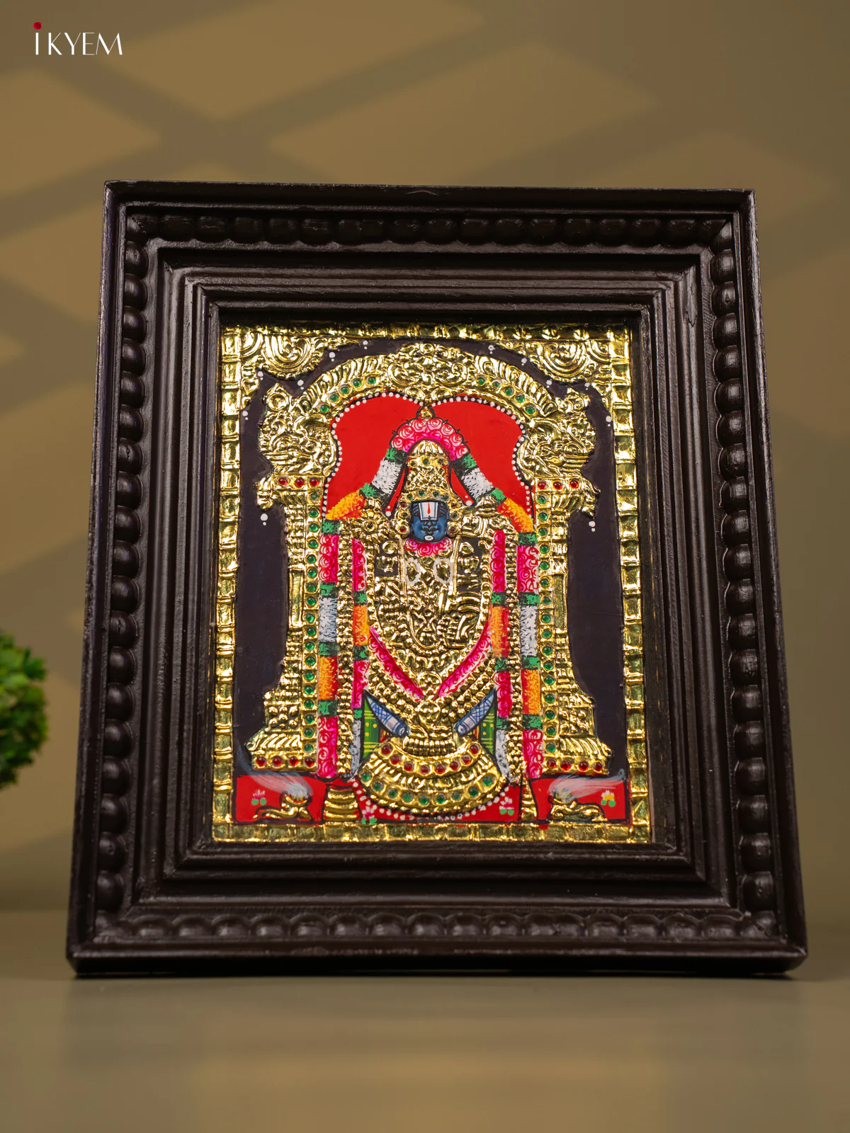 Tarang Arts Lord Balaji - Tanjore Painting (13x11) - KB01140 - Image 5