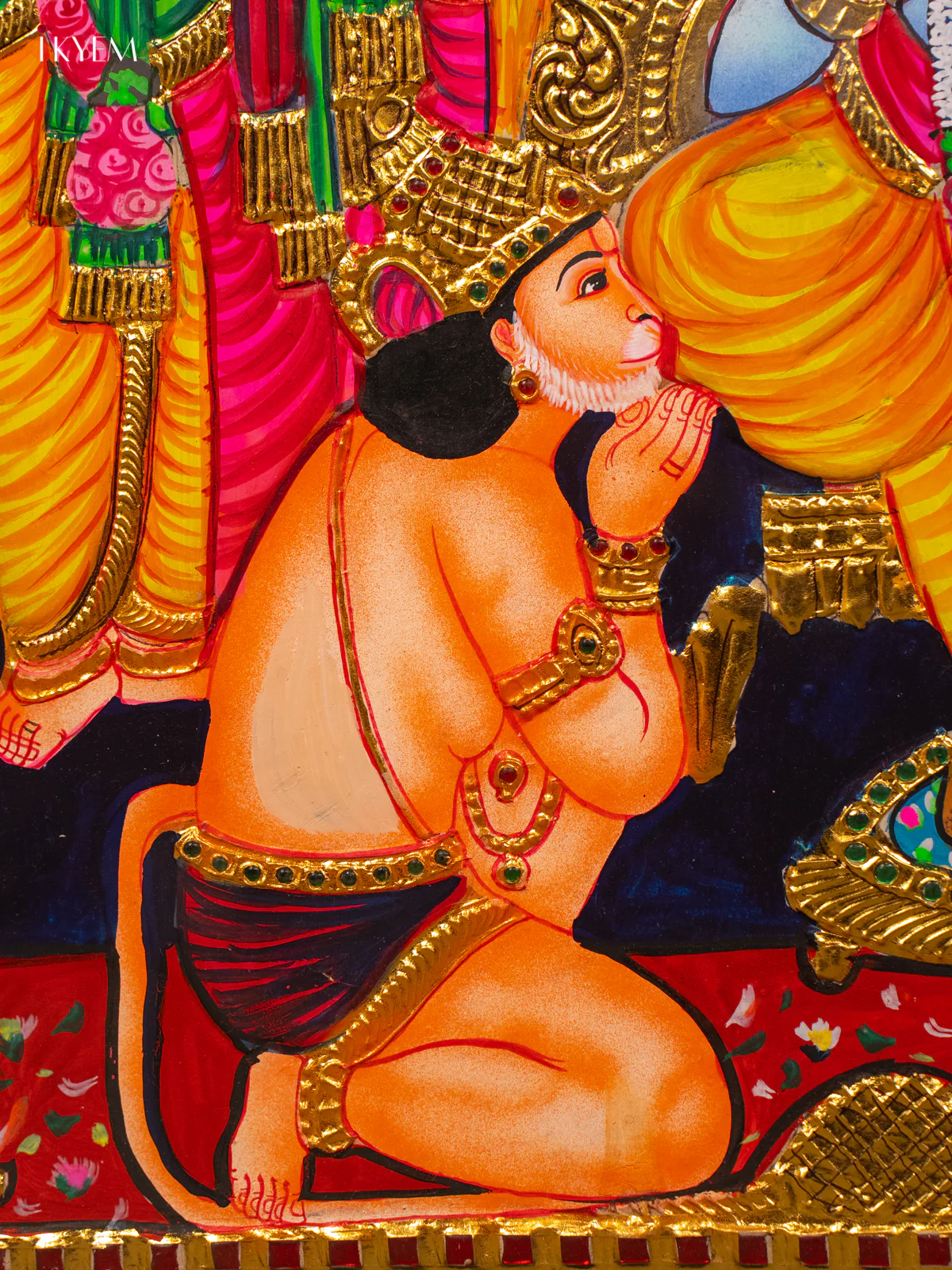 Shri Ramar Pattabhishekam - Tanjore Painting (29x40) - KB01164 - Image 6