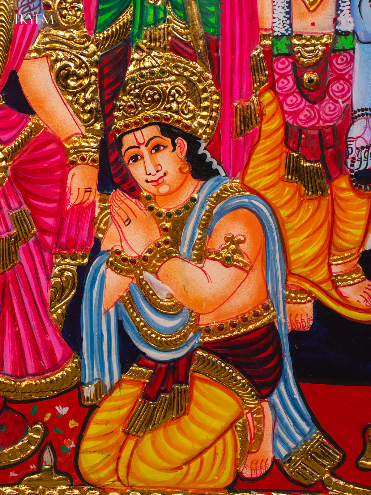 Shri Ramar Pattabhishekam - Tanjore Painting (29x40) - KB01164 - Image 7