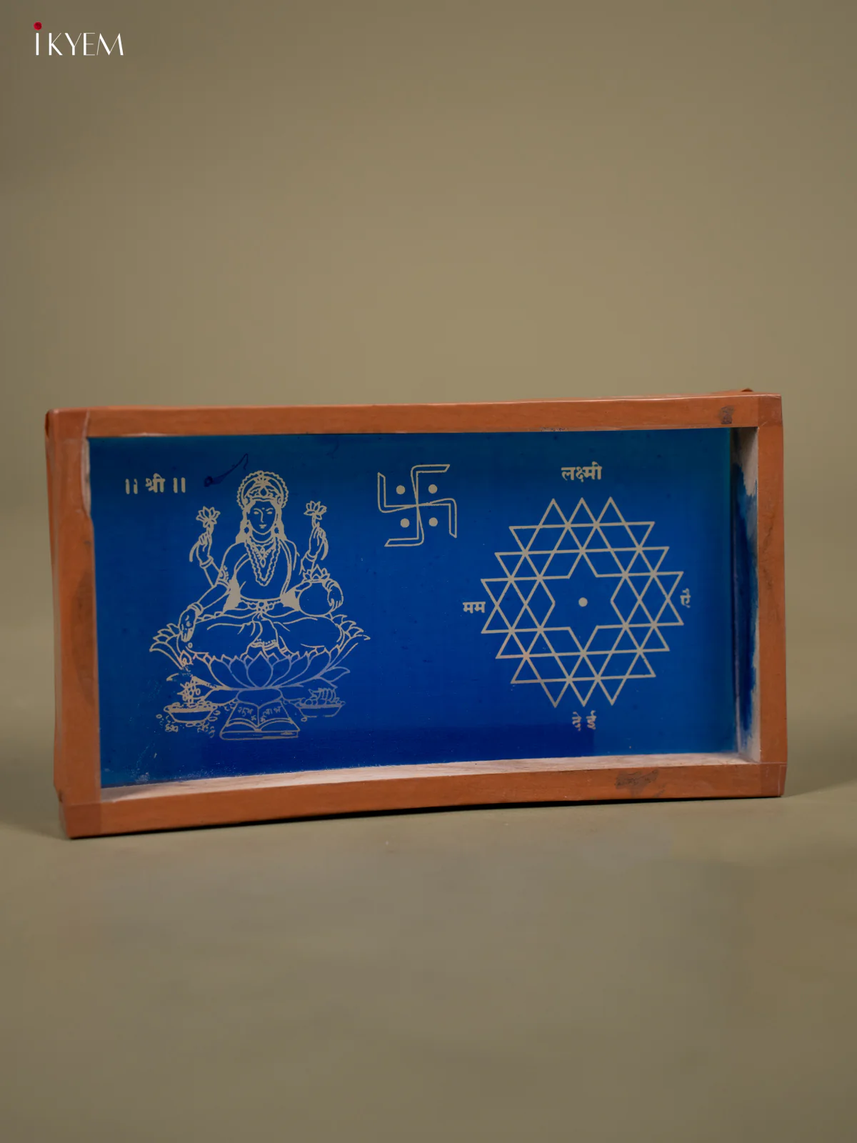 Aishwarya Kolam with Lakshmi Rangoli Stencil - Wooden - (9x5) - KB07116 - Image 2