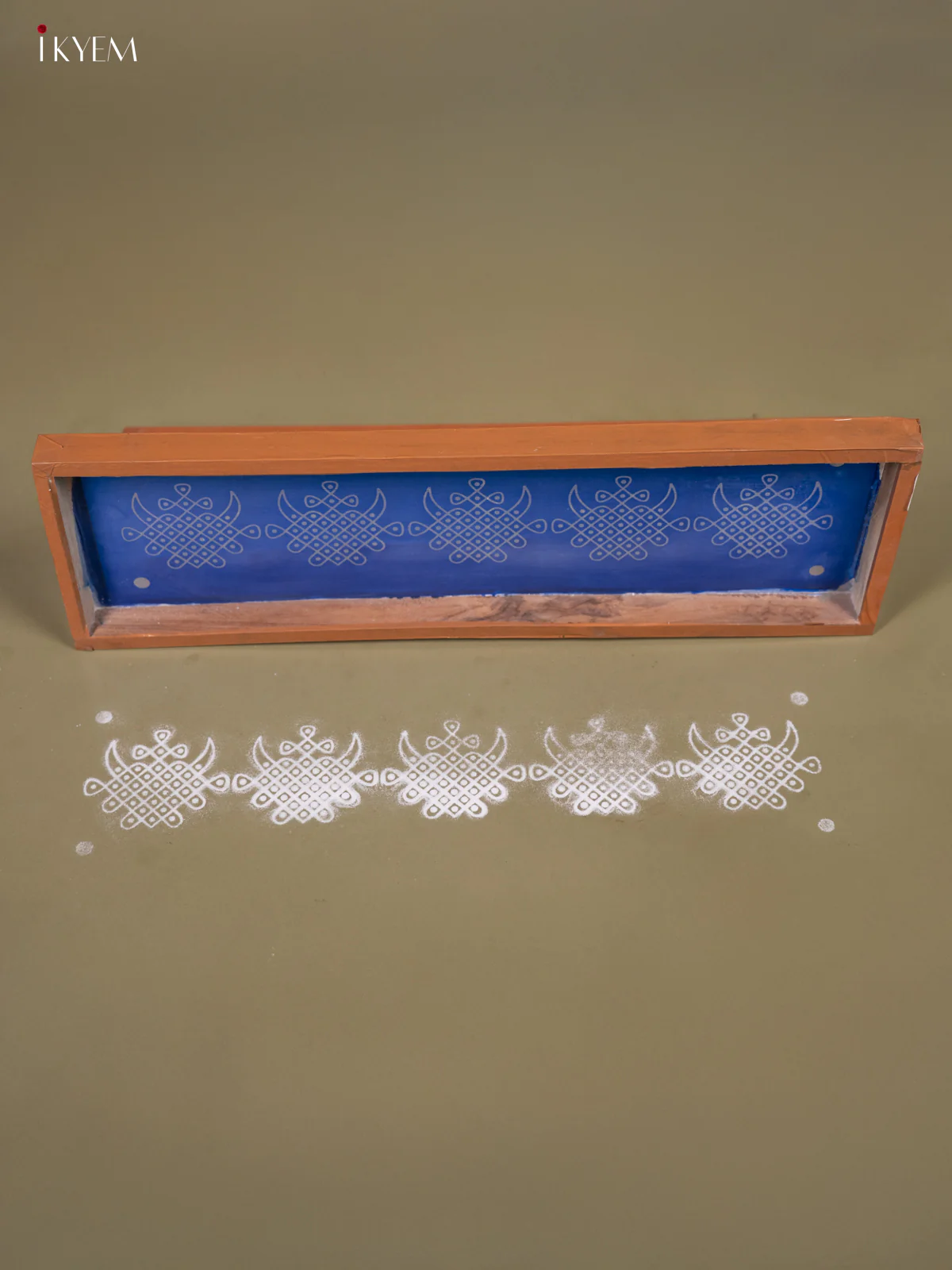 Kambi Kolam Border Rangoli Stencil - Wooden(17x5) - KB07122 - Image 3