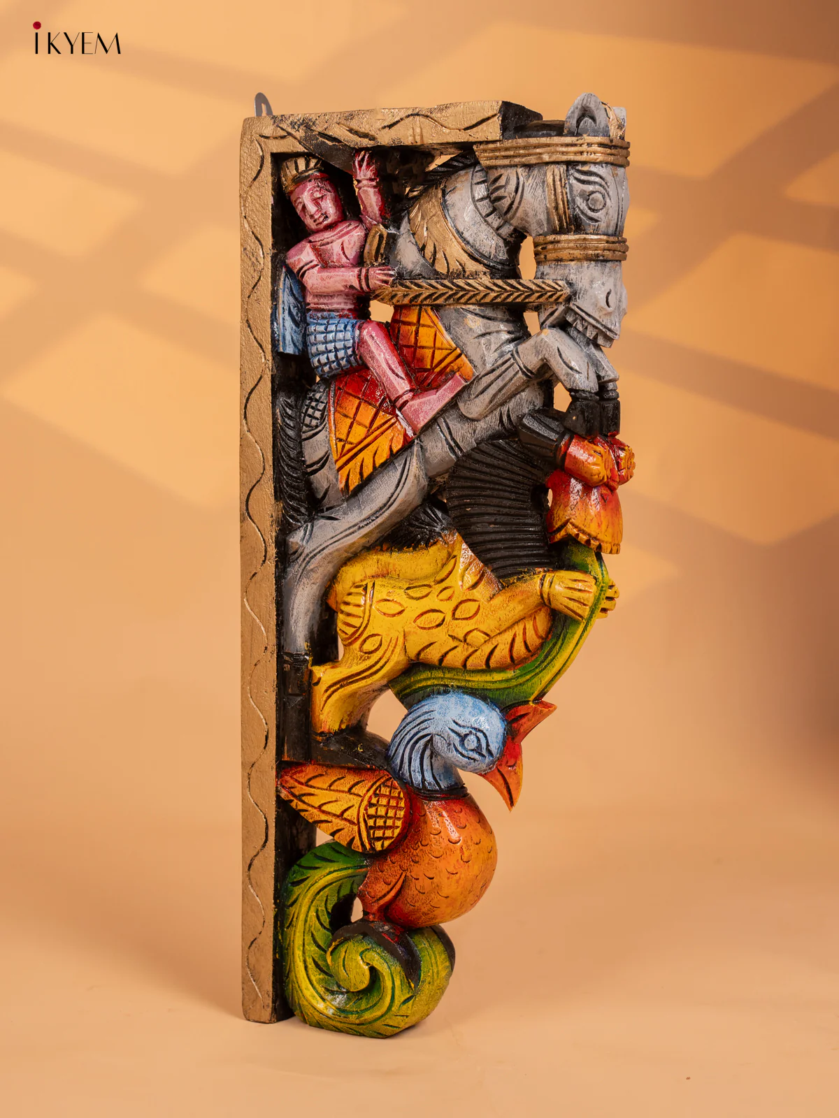 Wooden Hand Painted Wall Bracket - Set of 2 - KB10112 - Image 3