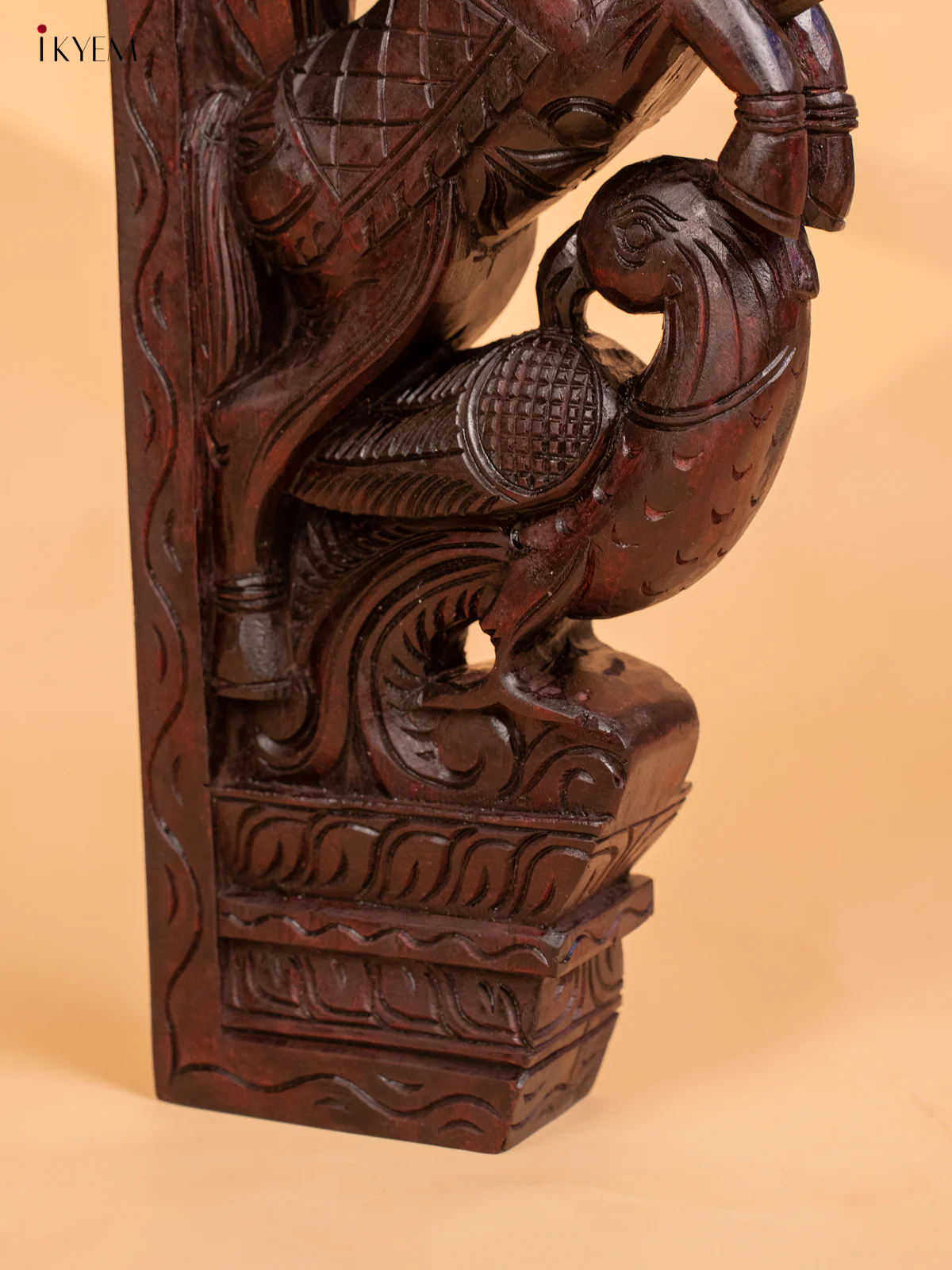 Rosewood Finish Hand Carved Horse Bracket 18 Inch- Set of 2 - KB10113 - Image 6